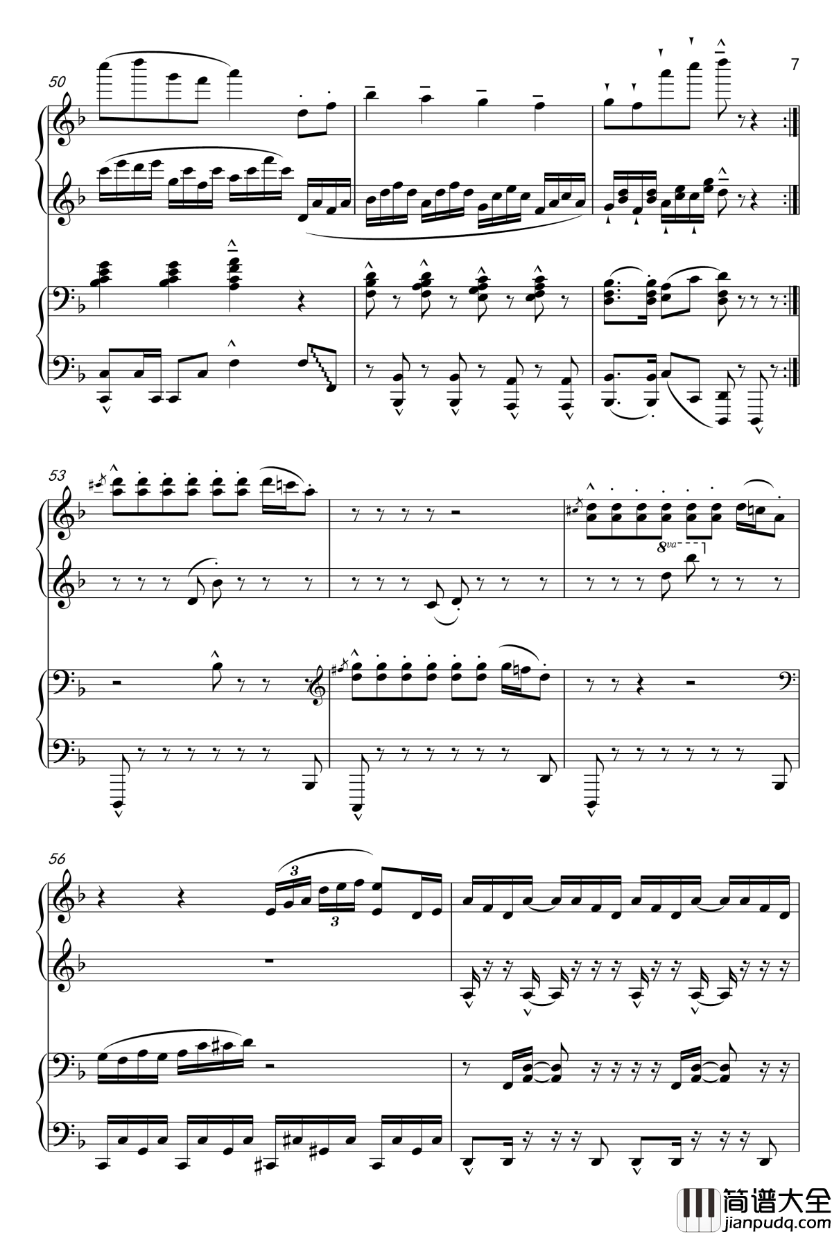 千本桜钢琴谱_Piano_Duet_by_Richam.Yin_初音未来
