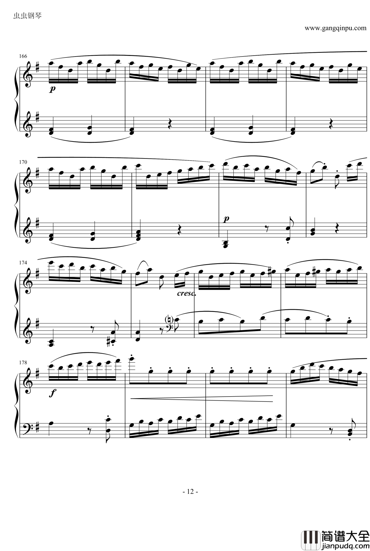 吉普赛回旋曲钢琴谱_海顿
