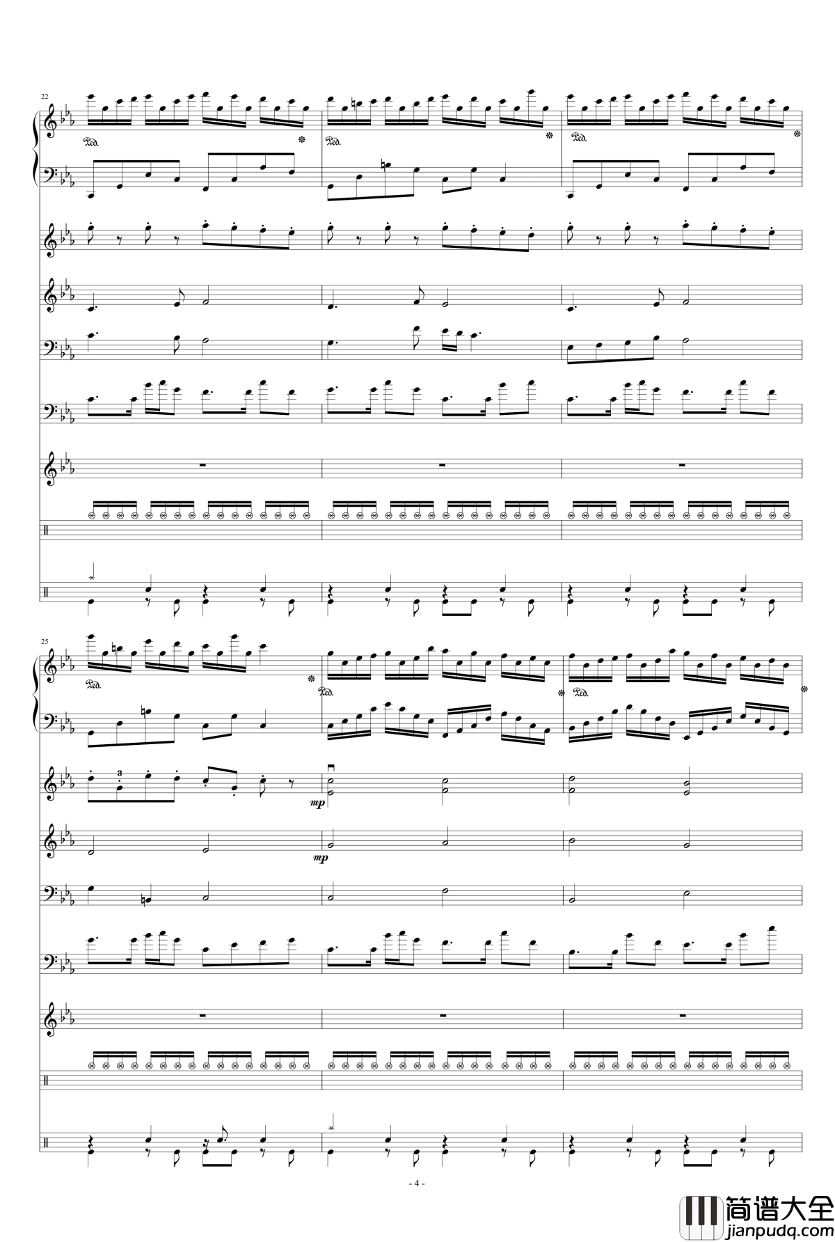 克罗地亚狂想曲钢琴谱_马克西姆_Maksim·Mrvica