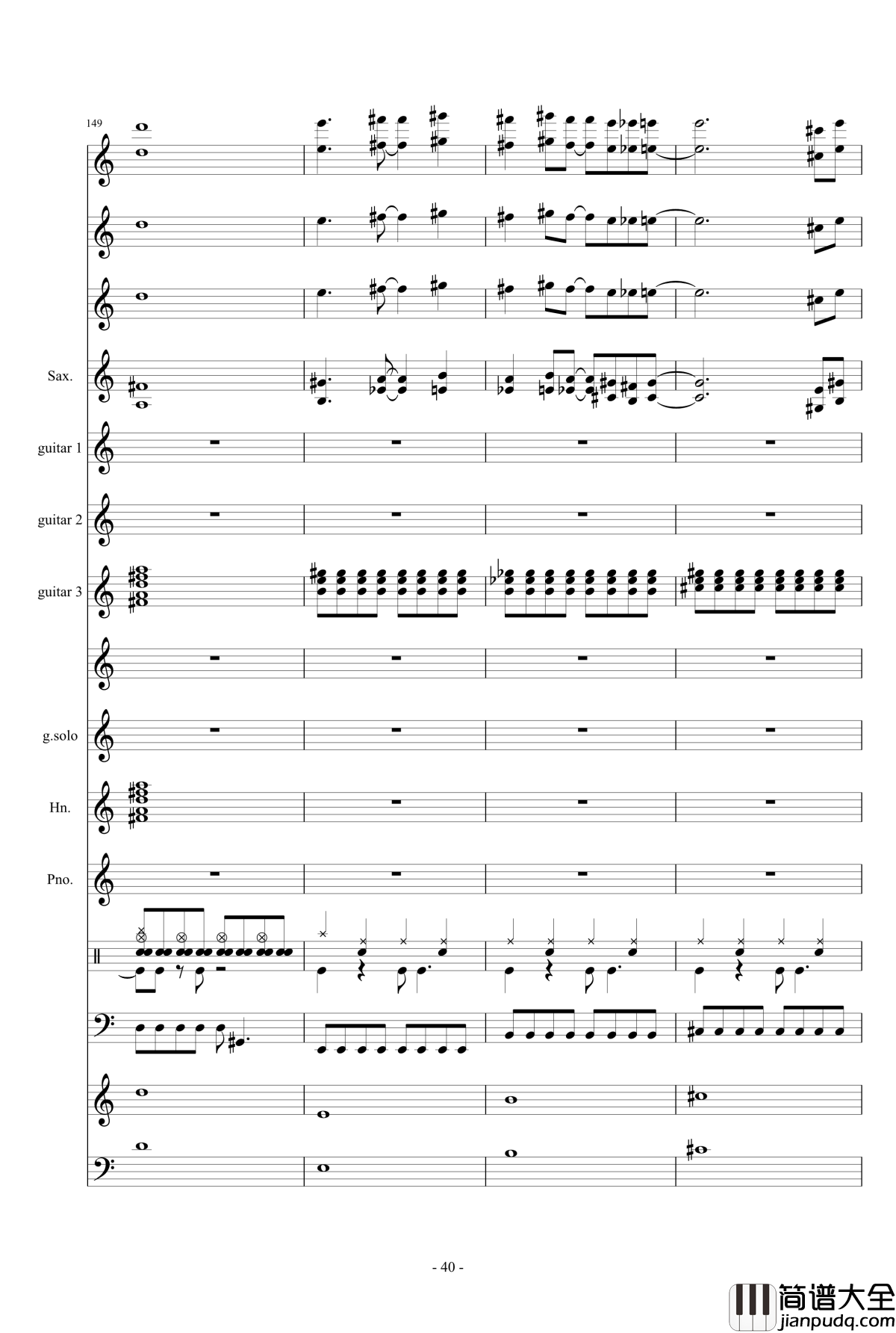 数码宝贝主题钢琴谱曲_总谱