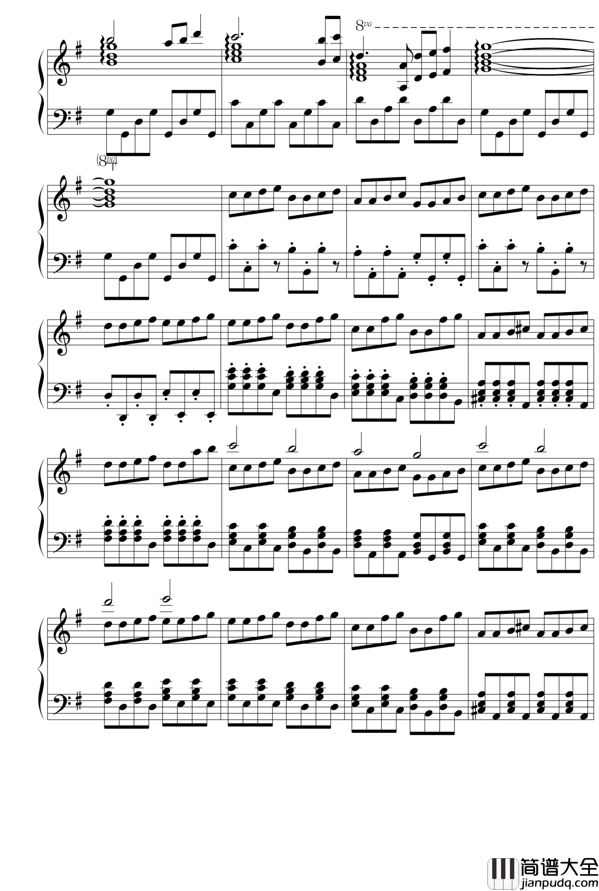 模拟人生3主题曲钢琴谱_模拟人生