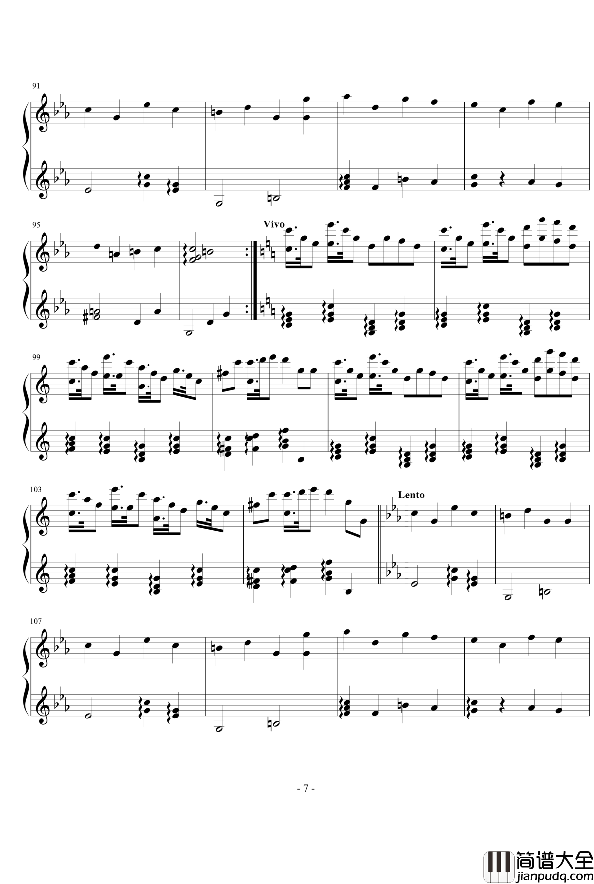灵动无痕主题变奏曲钢琴谱_nyride