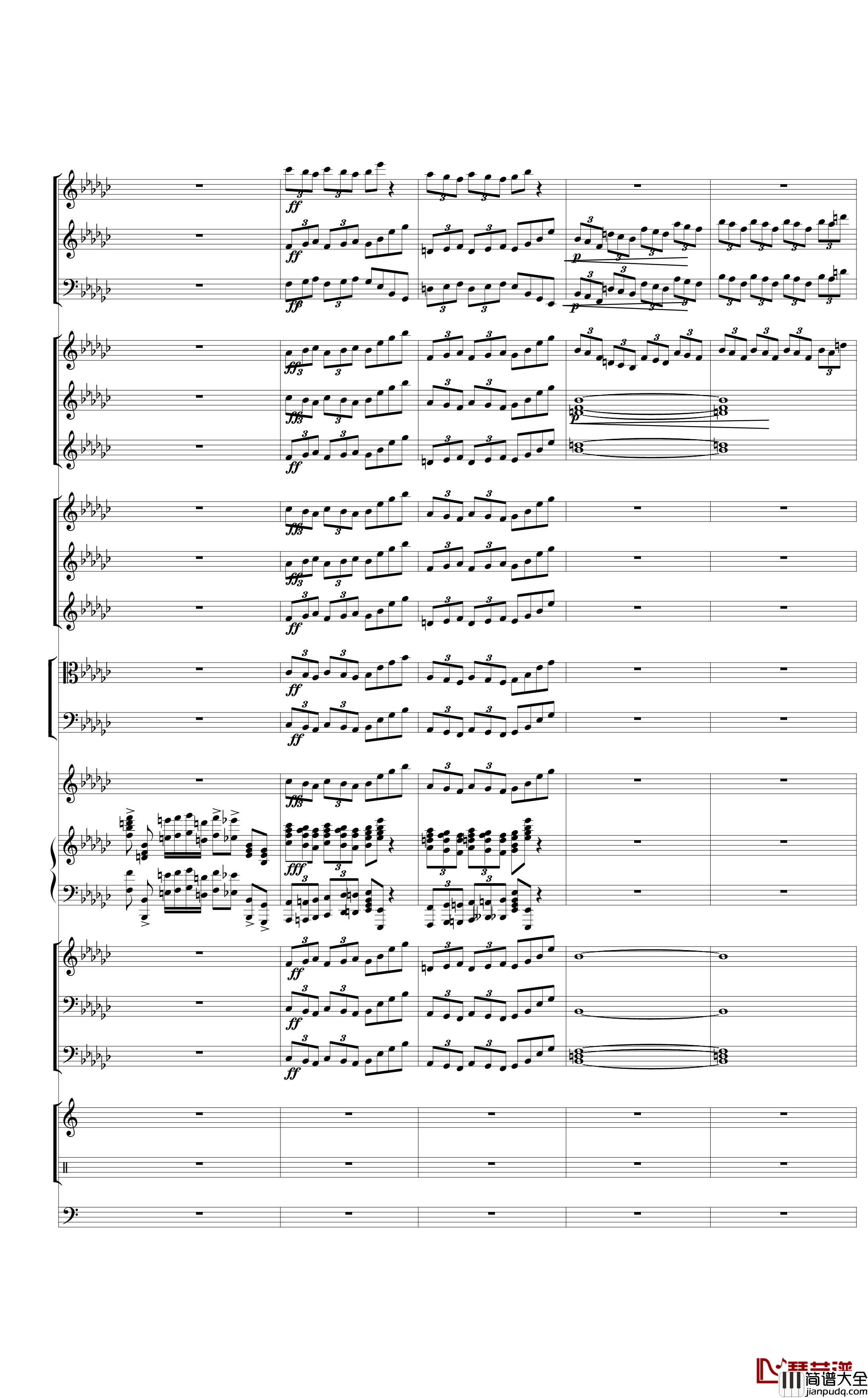Piano_Concerto_No.3_in_E_Flat_minor,I钢琴谱_热情而辉煌