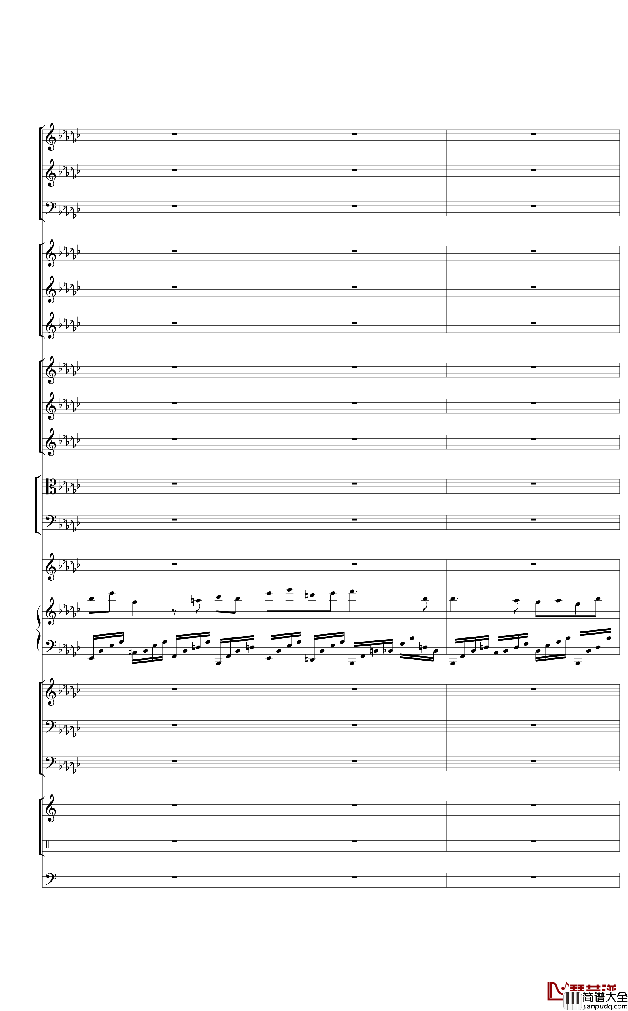 Piano_Concerto_No.3_in_E_Flat_minor,I钢琴谱_热情而辉煌