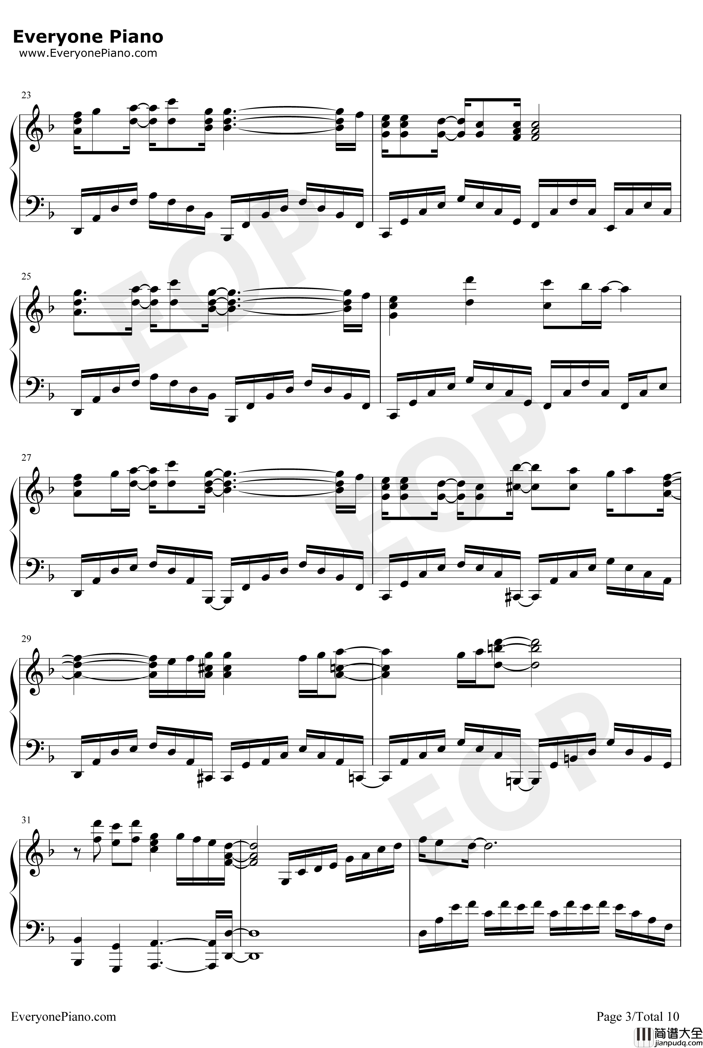 Invisible_Date钢琴谱_sweetARMS_约会大作战万由里裁决主题曲