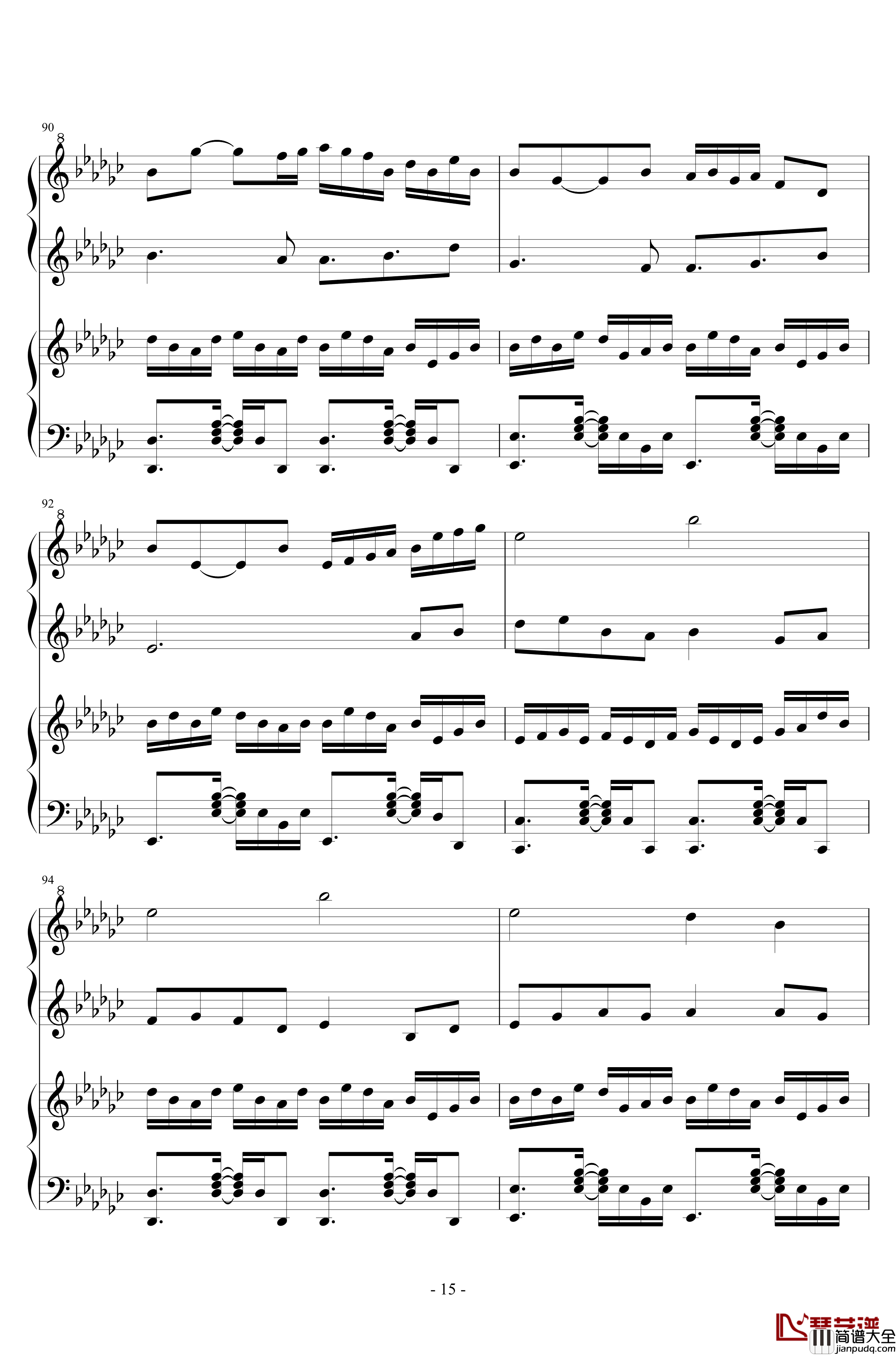 Bad_apple!!×东方角色组曲钢琴谱_Piano.ver_东方project