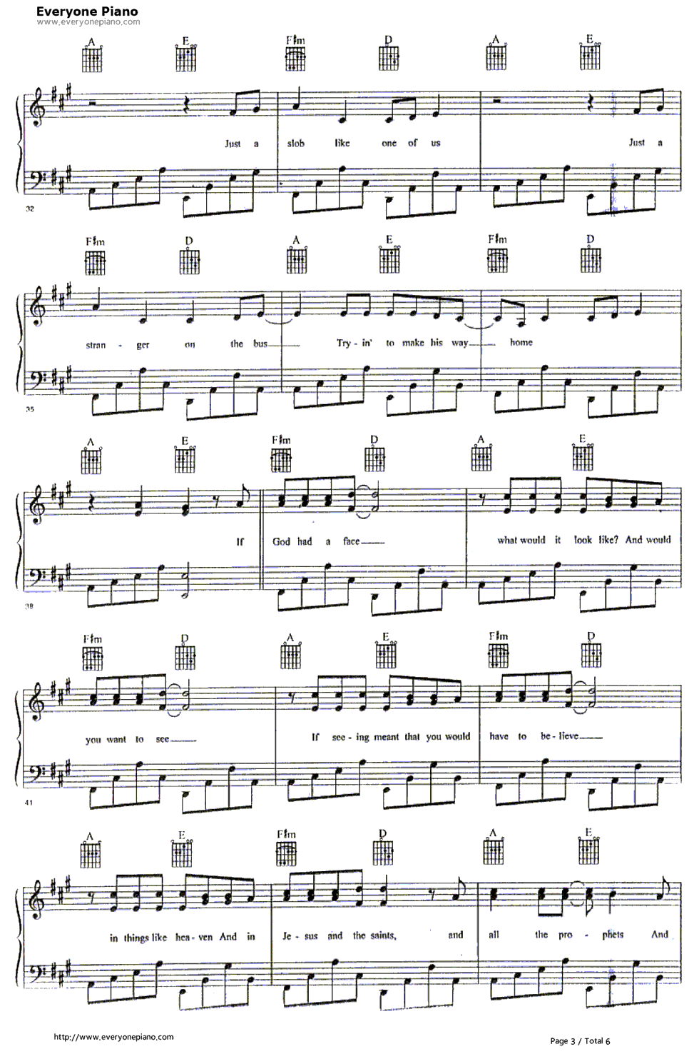 One_of_Us钢琴谱_Joan_Osborne