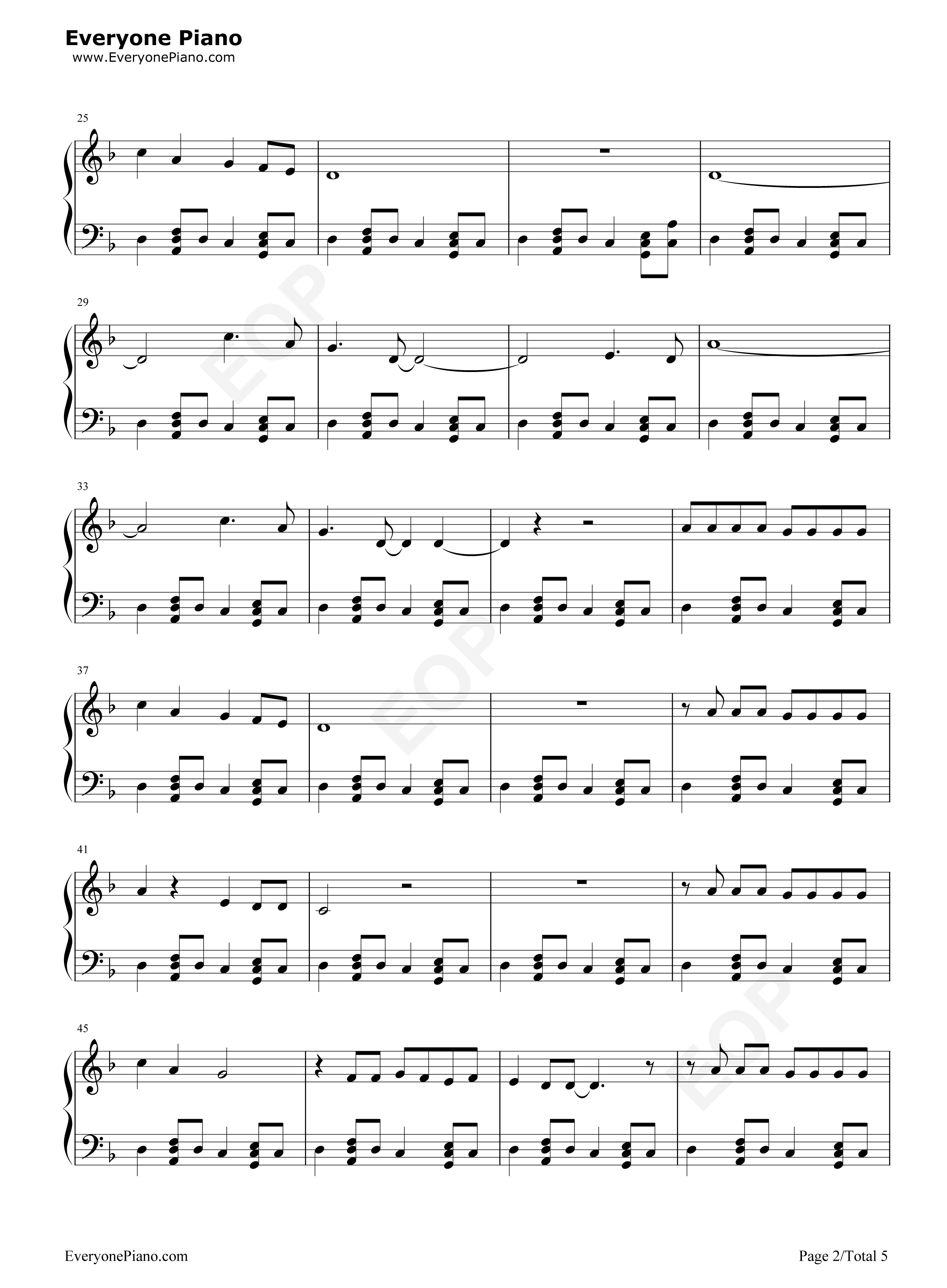 Somebody_That_I_Used_to_Know钢琴谱_Gotye_&_Kimbra