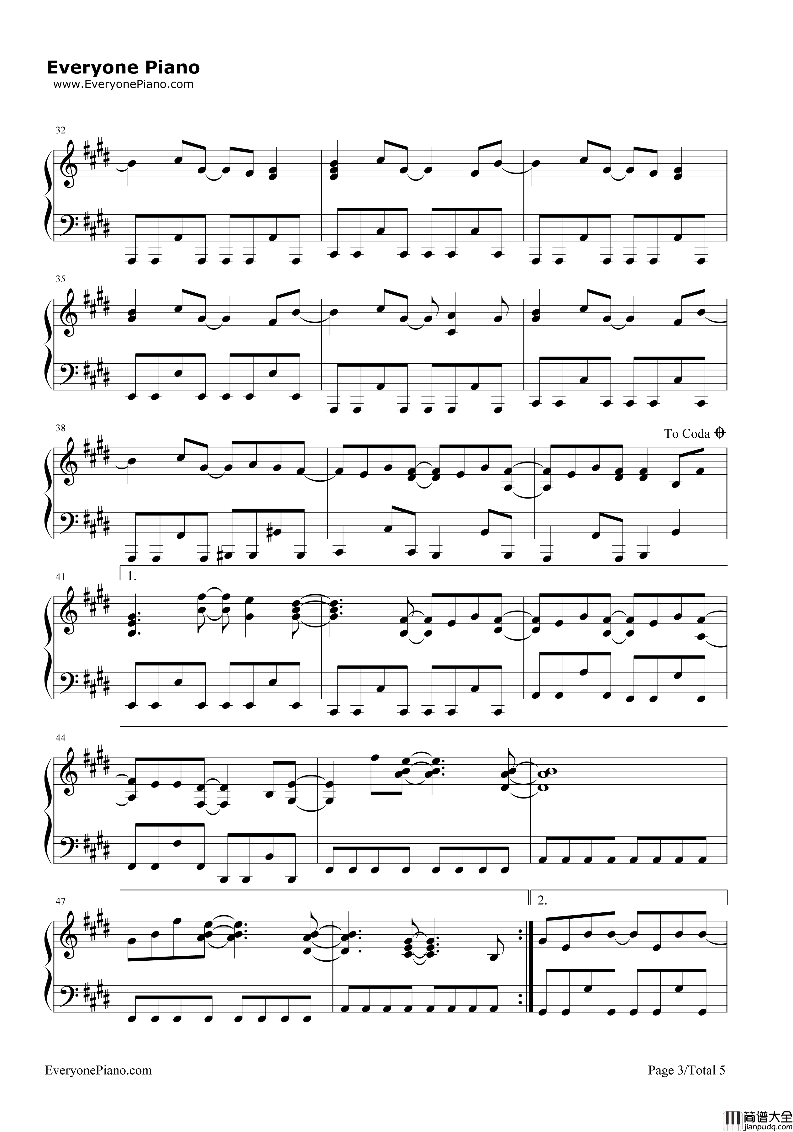Falling_Over_Me钢琴谱_Demi_Lovato