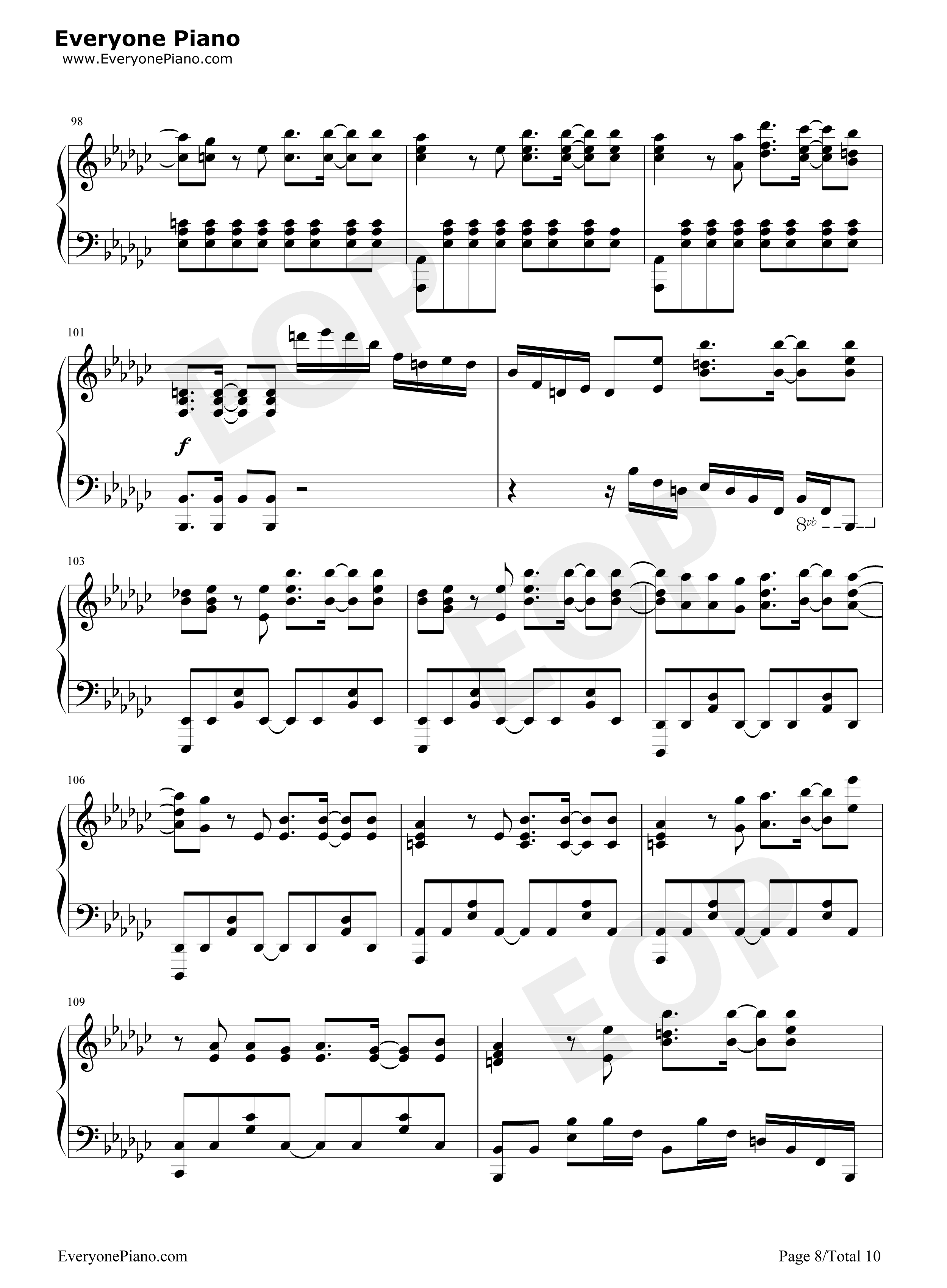 99.9钢琴谱_MOB_CHOIR_sajou_no_hana