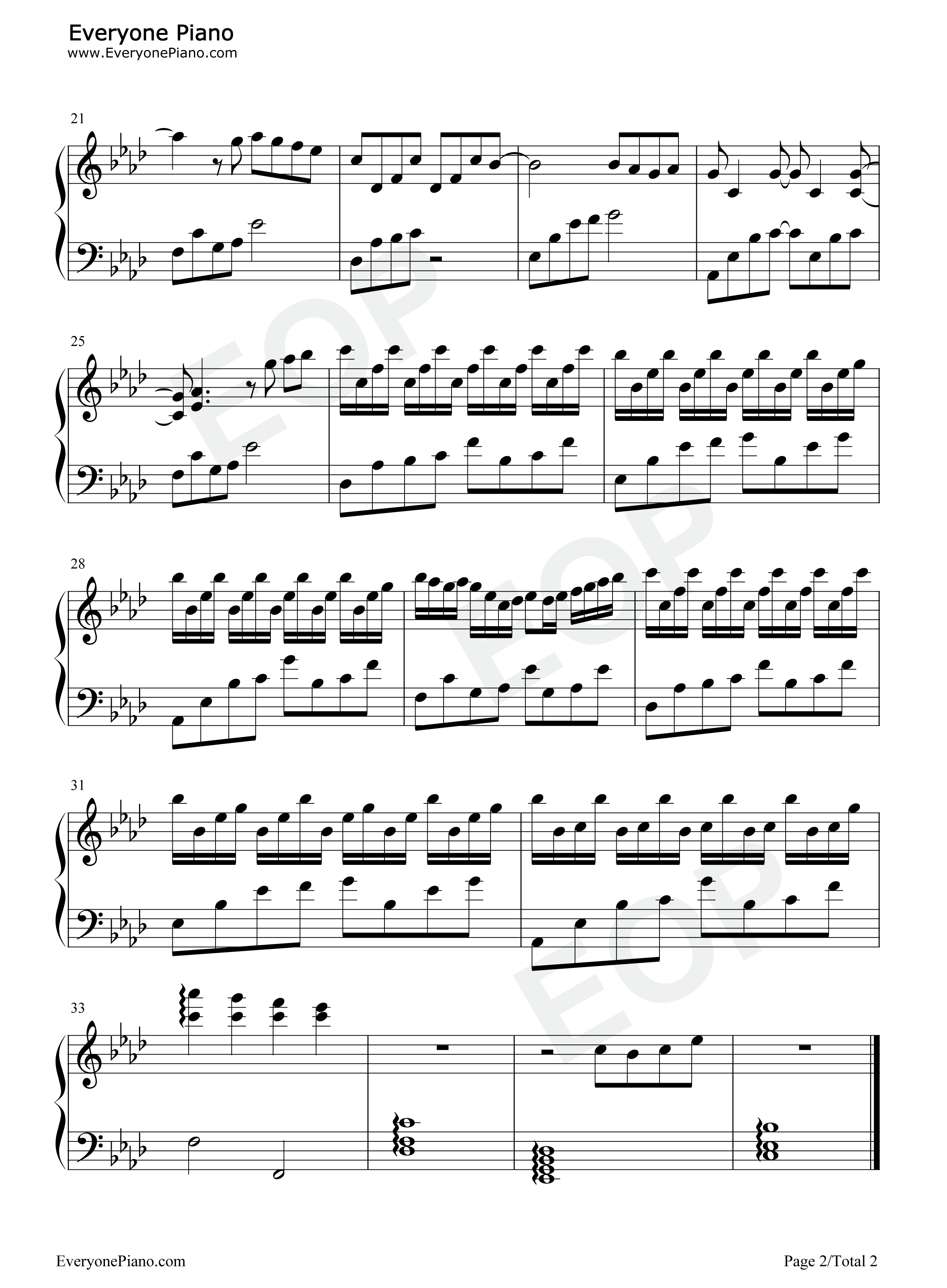 Time_Flows_Away钢琴谱_songroger
