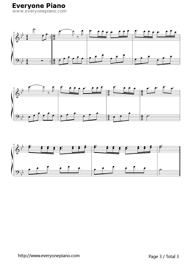 美丽的小华尔兹钢琴谱_理查德·克莱德曼__Richard_Clayderman