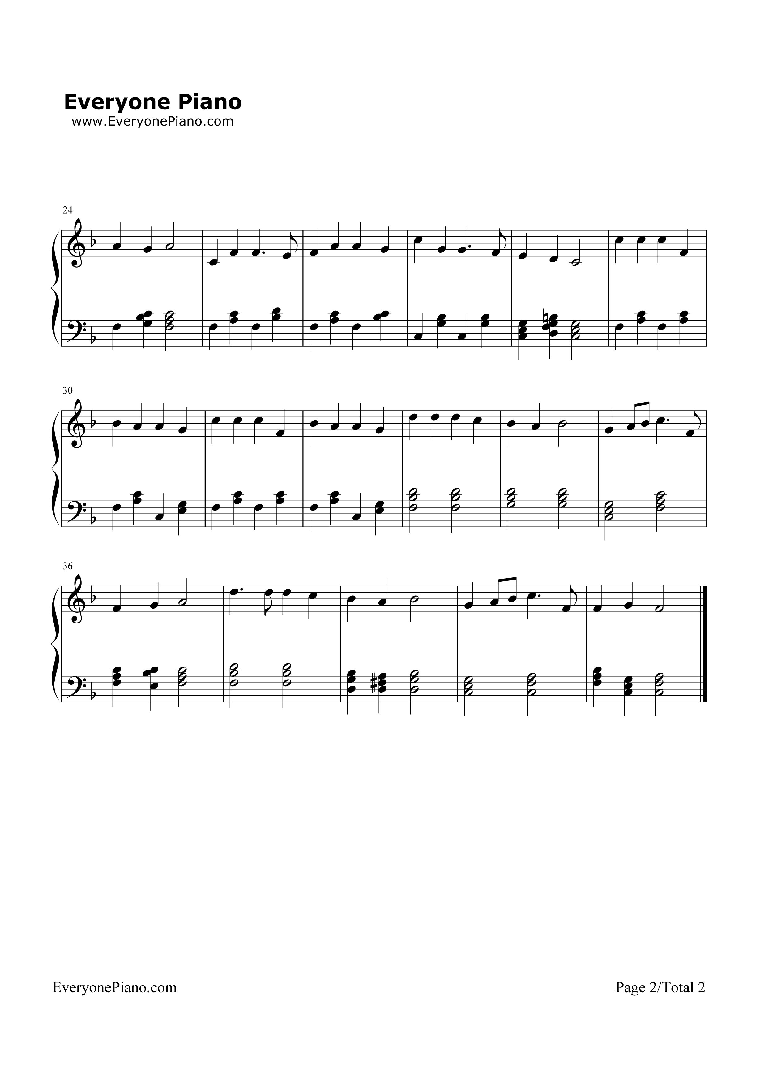听天使们高声唱钢琴谱_Corrinne_May圣诞歌曲
