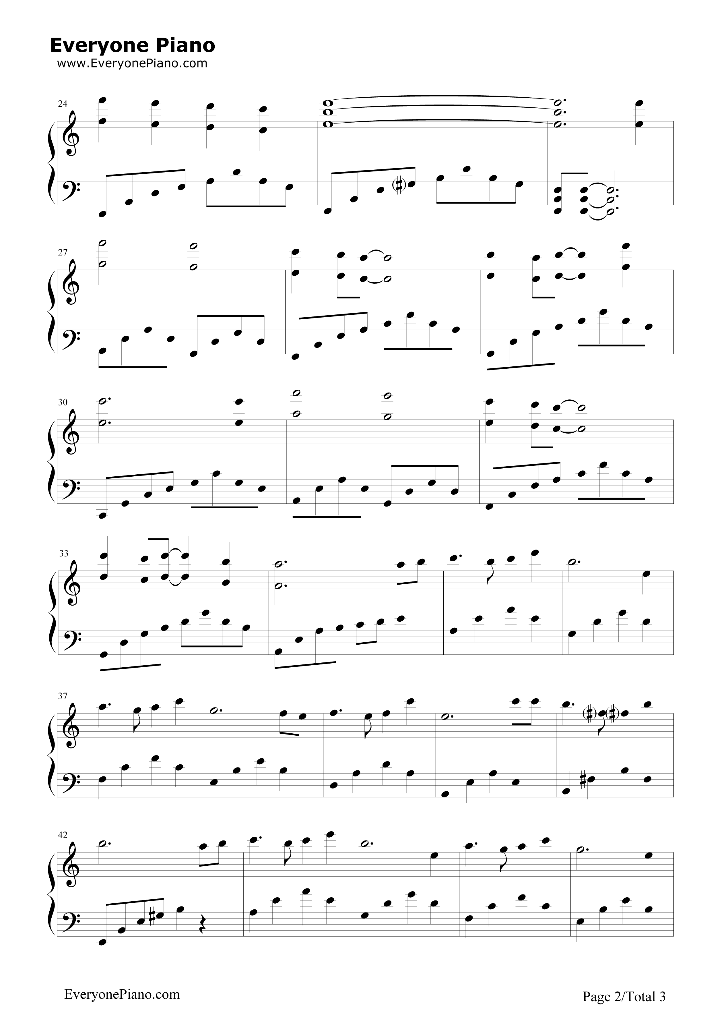 天空之城完美简单版钢琴谱_久石让__Joe_Hisaishi_宫崎骏