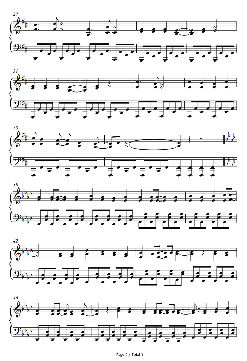 Heavenly_blue钢琴谱_Kalafina