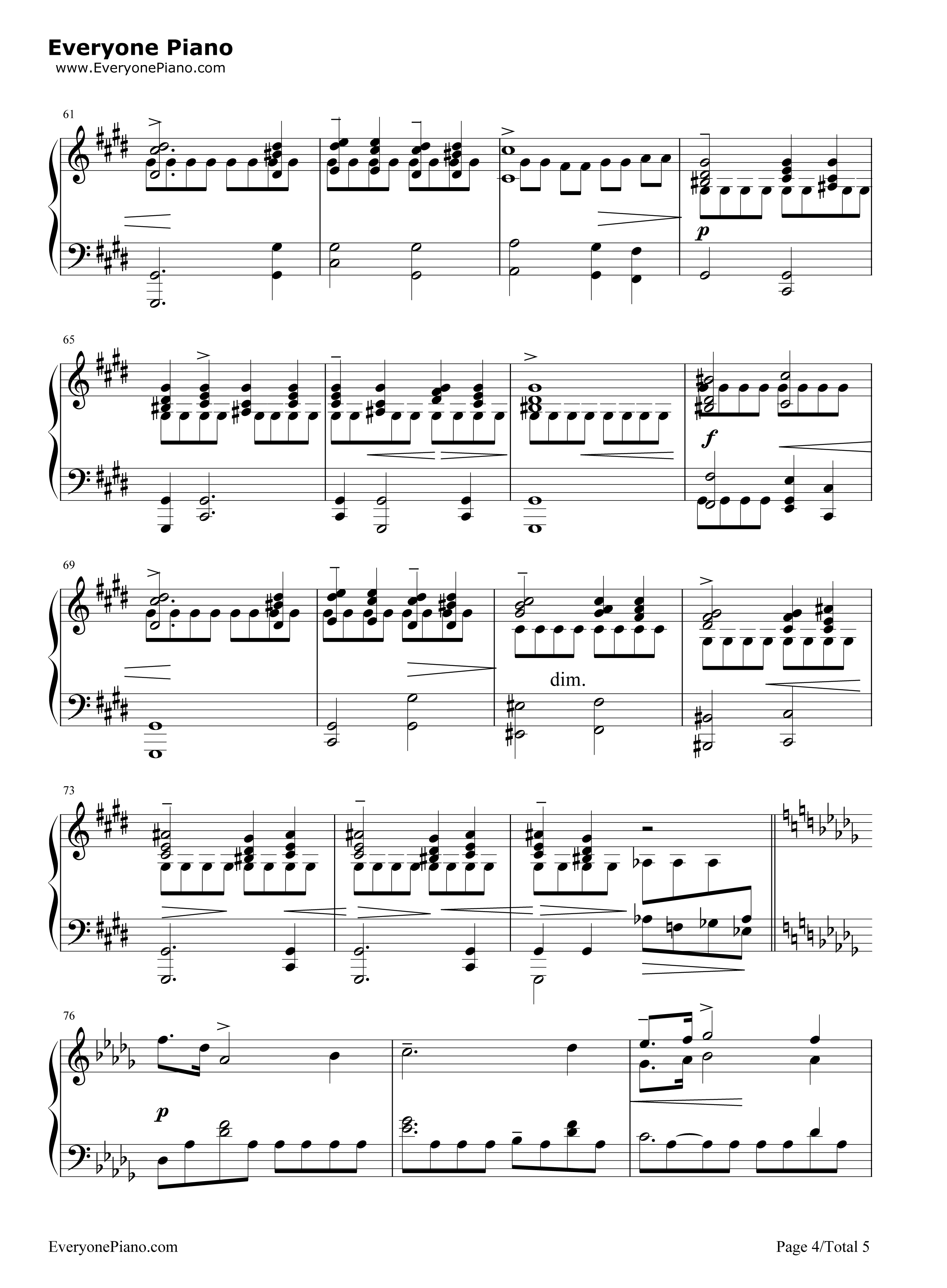 雨滴前奏曲钢琴谱_肖邦