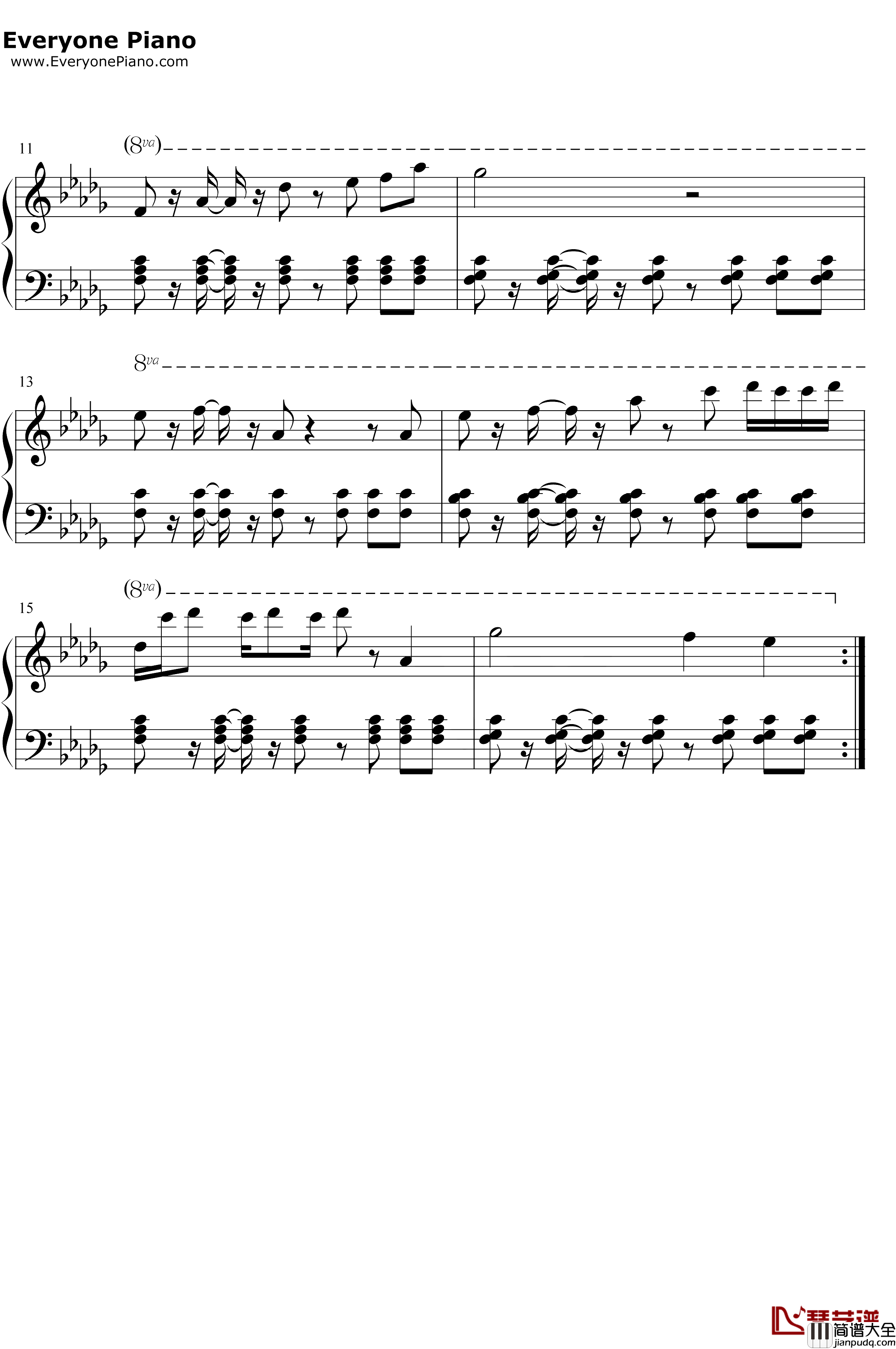 Prologue钢琴谱_TobyFox_小镇英雄序曲