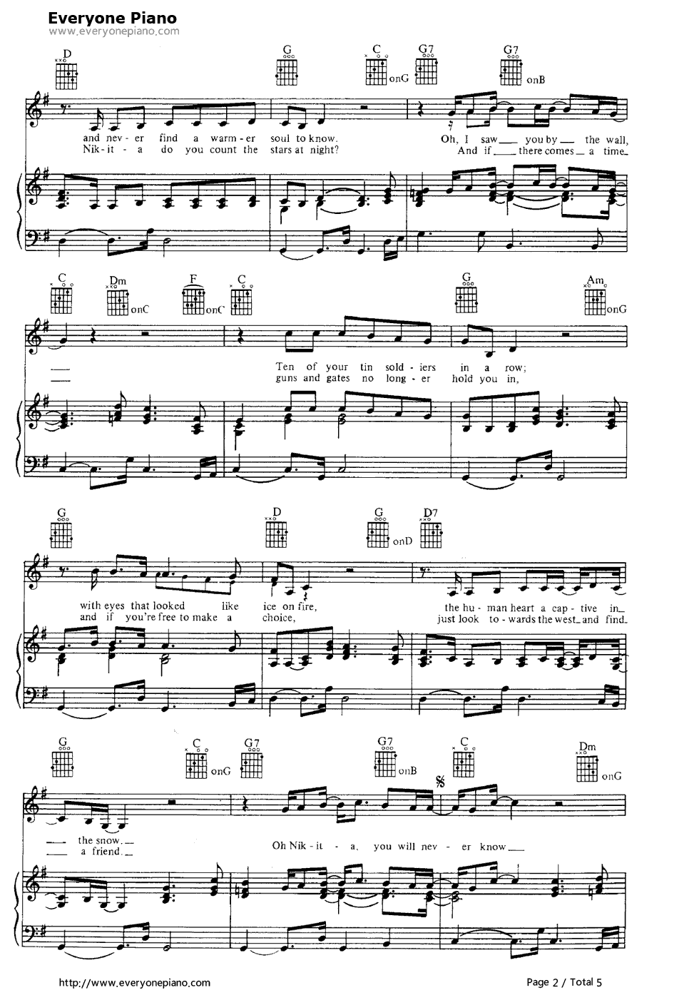Nikita钢琴谱_Elton_John　__艾尔顿·约翰