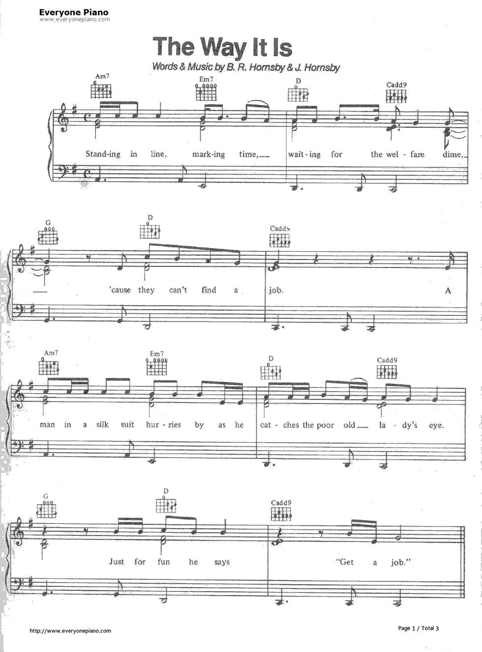 The_Way_It_Is钢琴谱_Bruce_Hornsby