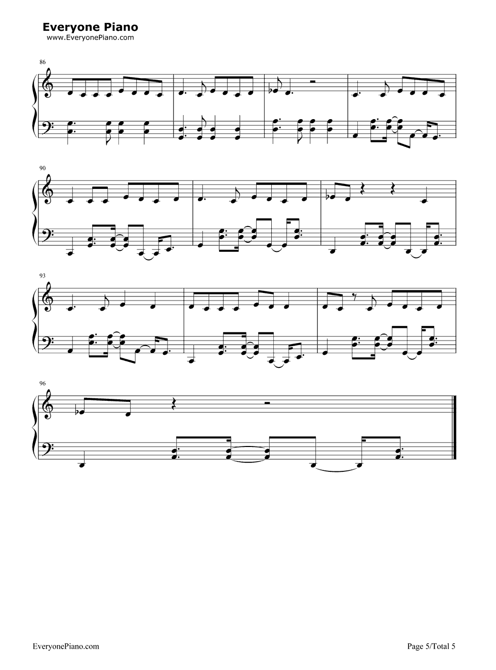 Prayer_in_C钢琴谱_Lilly_Wood_and_the_Prick