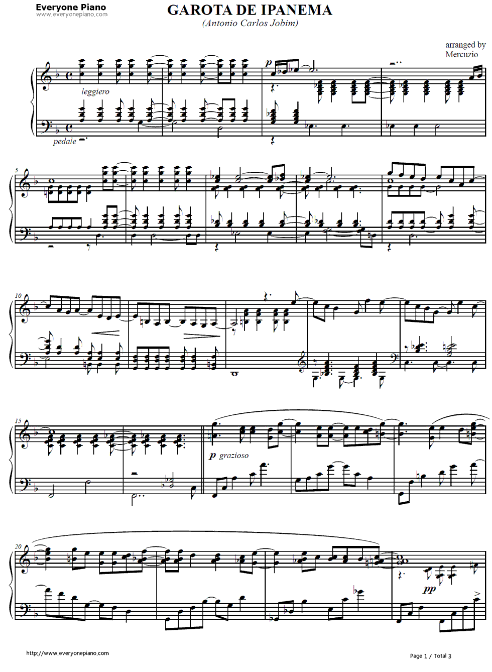 The_Girl_from_Ipanema钢琴谱_Antonio_Carlos_Jobim