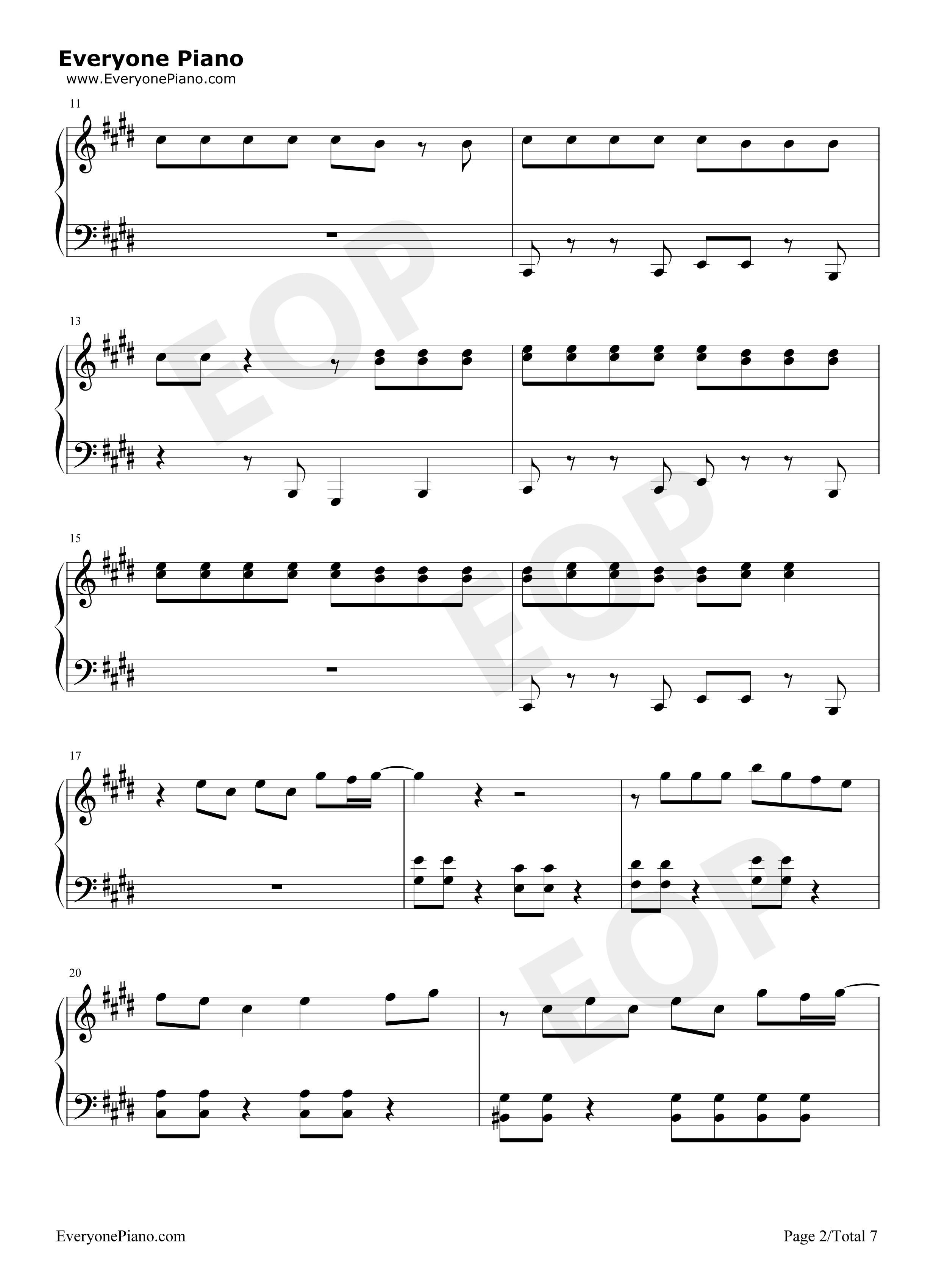 Sucker钢琴谱_Jonas_Brothers