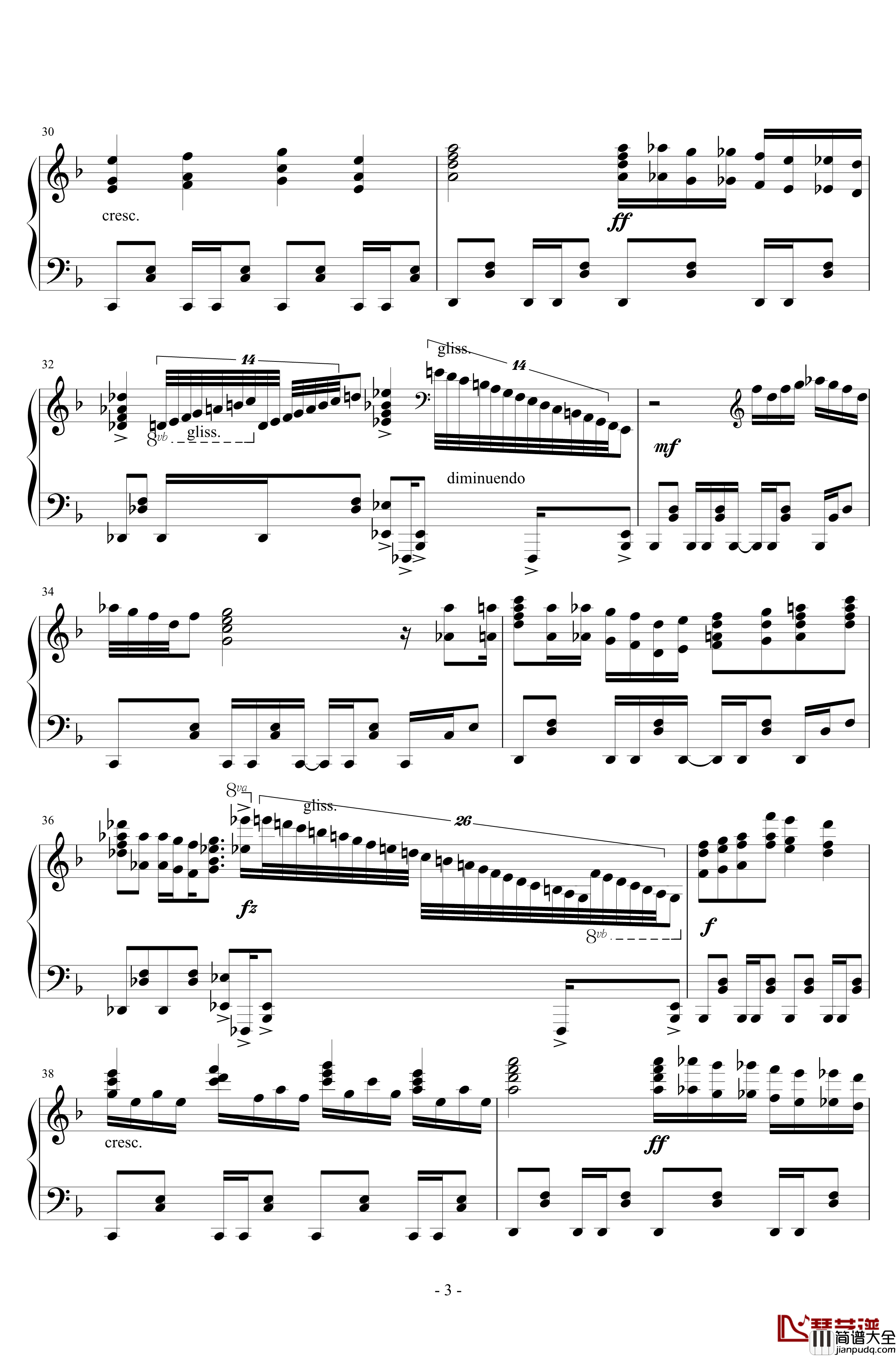 Megalovania钢琴谱_Undertale_OST_toby_fox