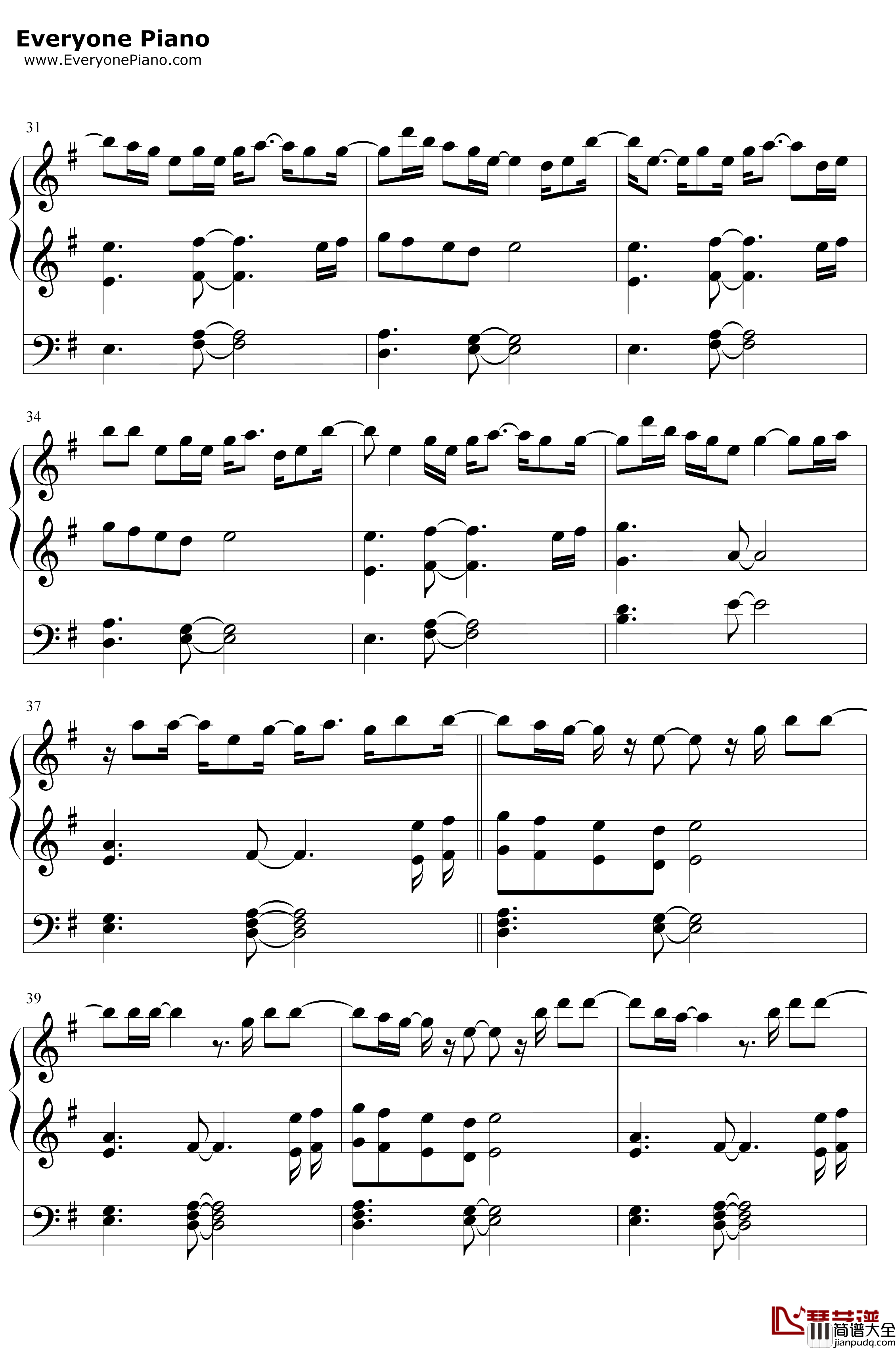 Exhale钢琴谱_SabrinaCarpenter