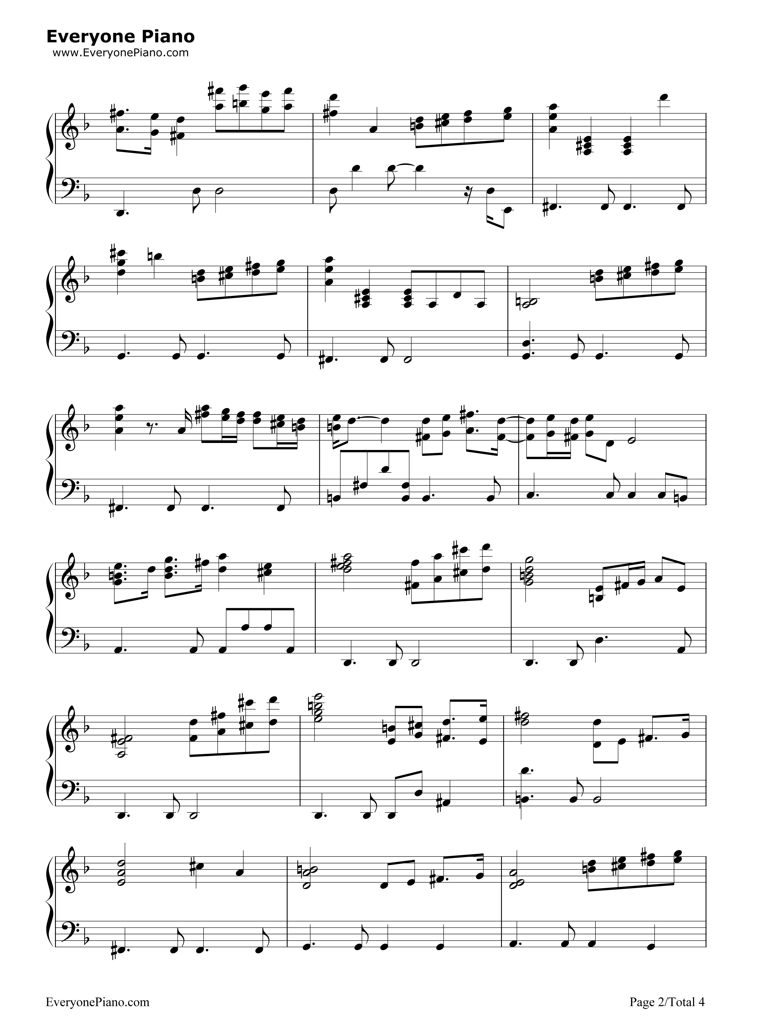 Beauty_and_the_Beast钢琴谱_Celine_Dion_Peabo_Bryson