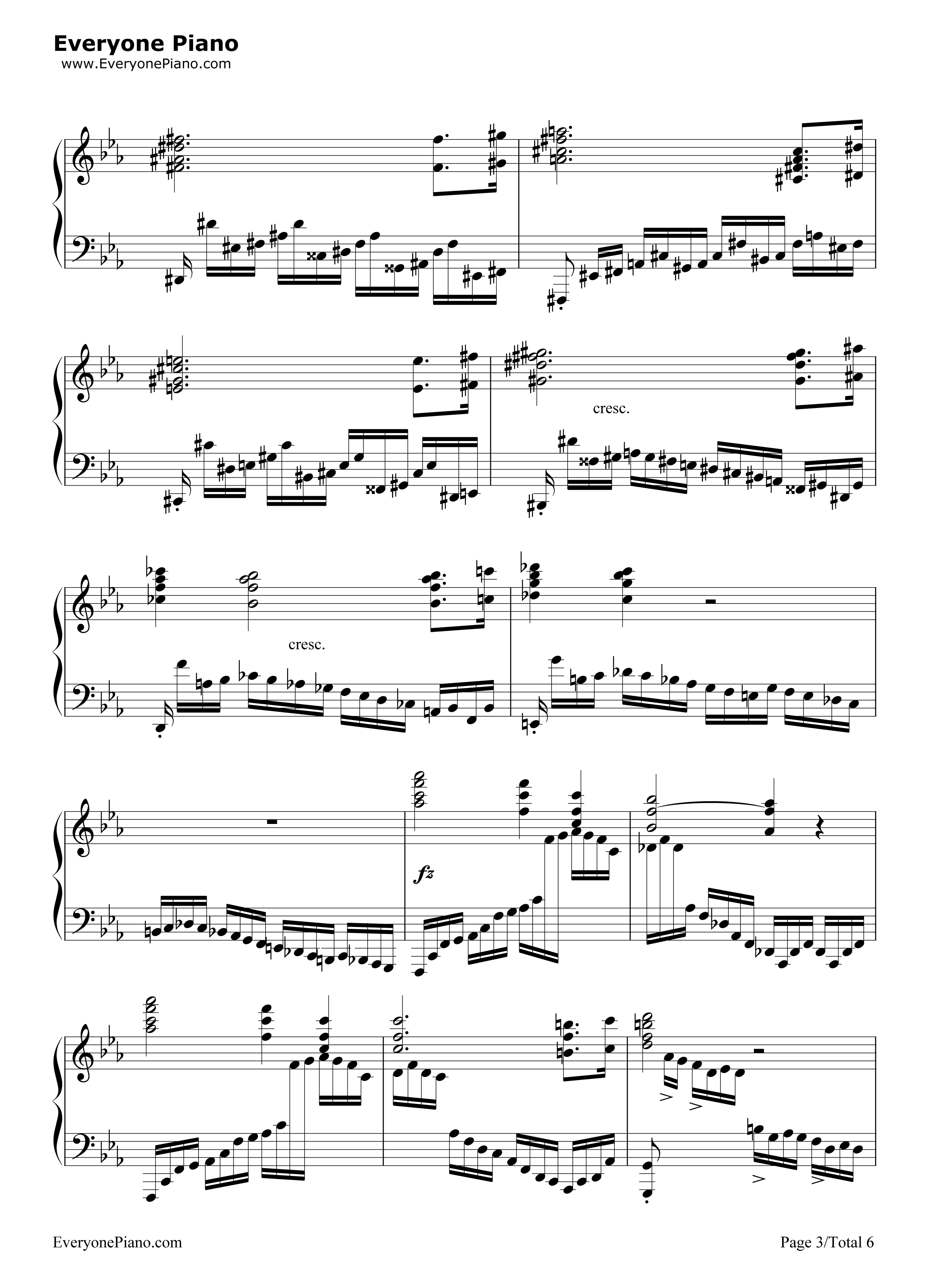 革命练习曲钢琴谱_肖邦