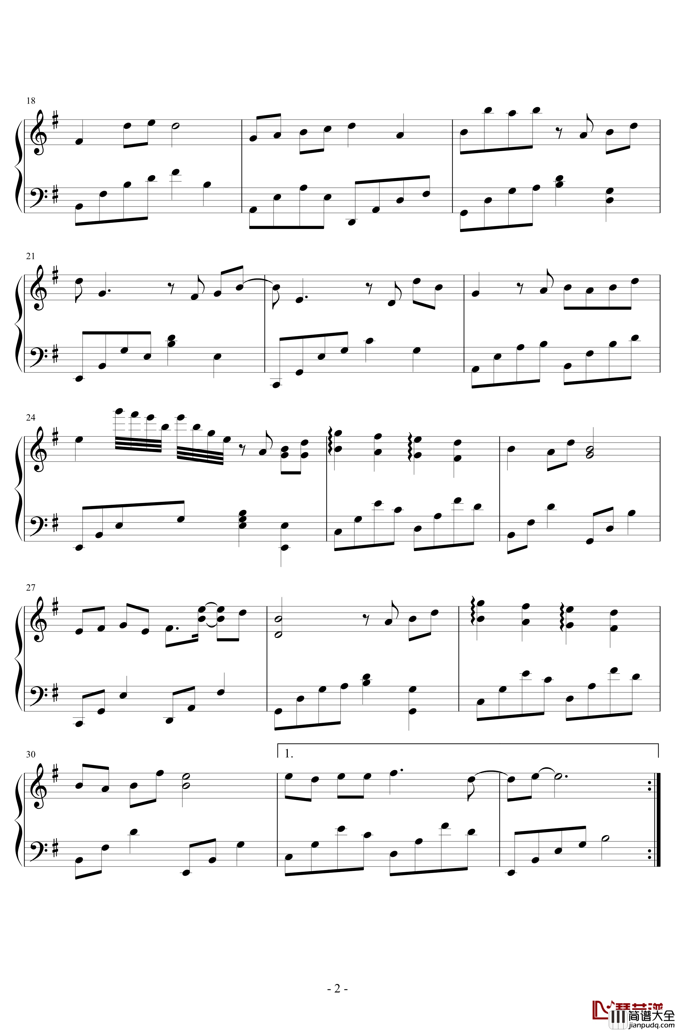 无羁/忘羡钢琴谱_电视剧_陈情令_片尾曲