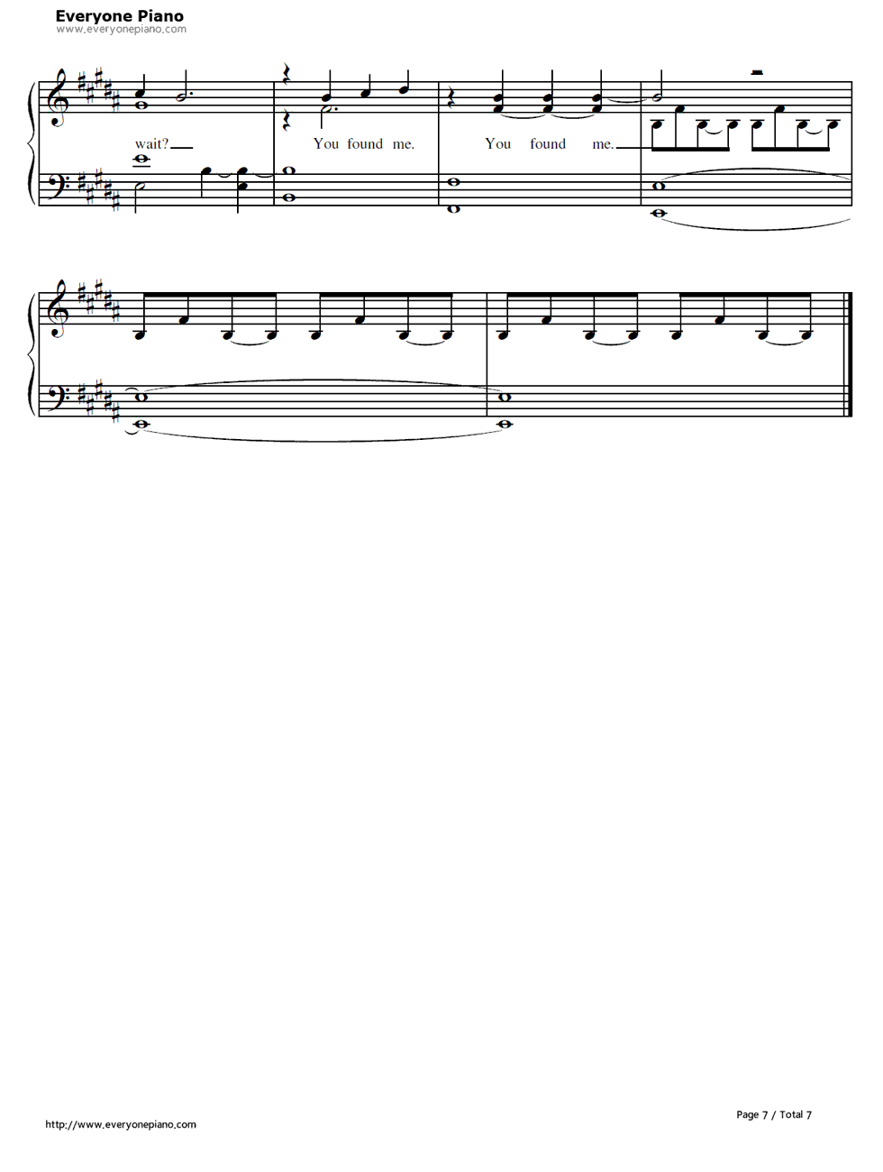 You_Found_Me钢琴谱_The_Fray