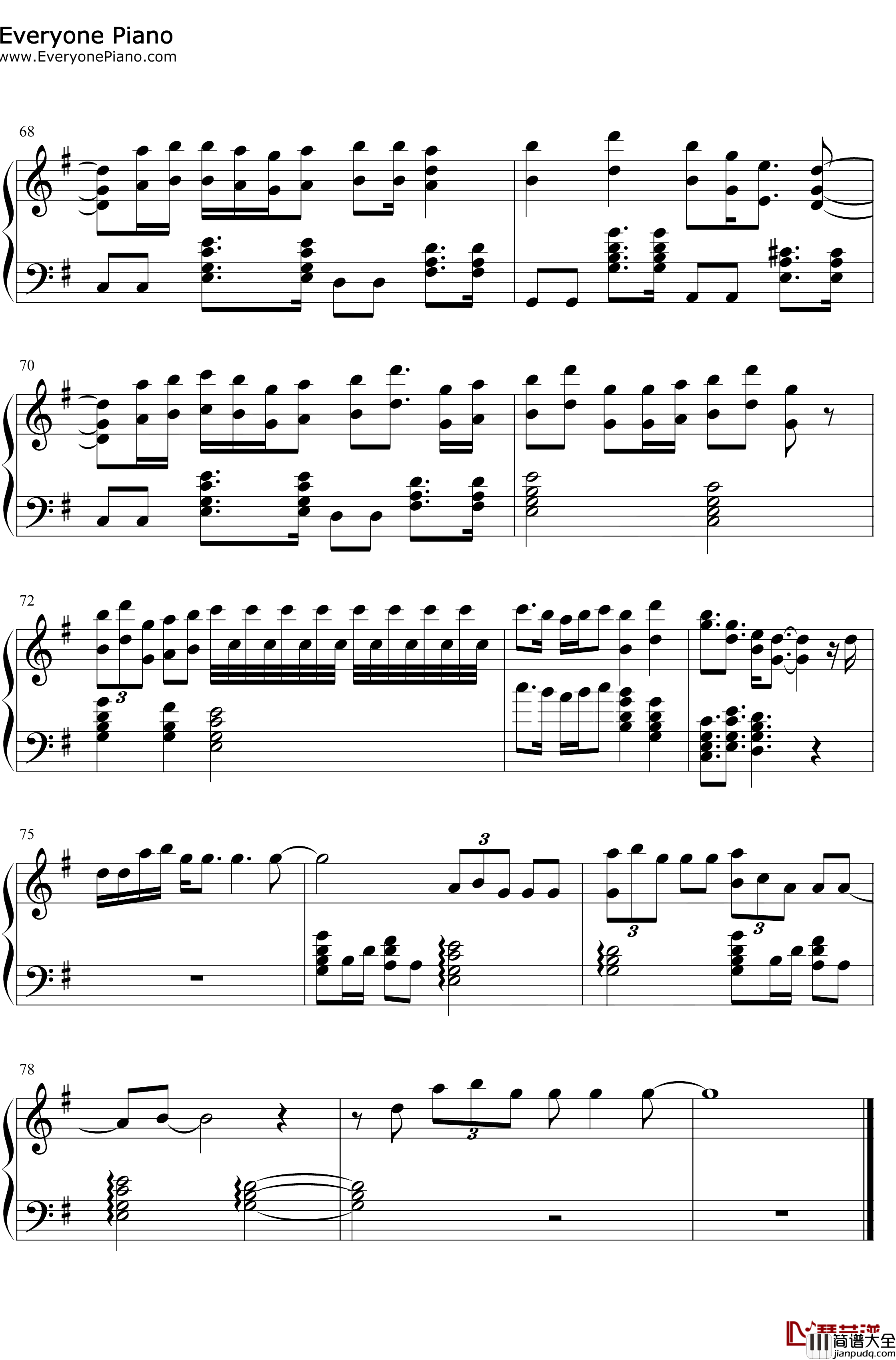 Some_Things_Never_Change钢琴谱_Kristen_BellIdina_Menzel_Josh_Gad_Jonathan_Groff_冰雪奇缘2OST