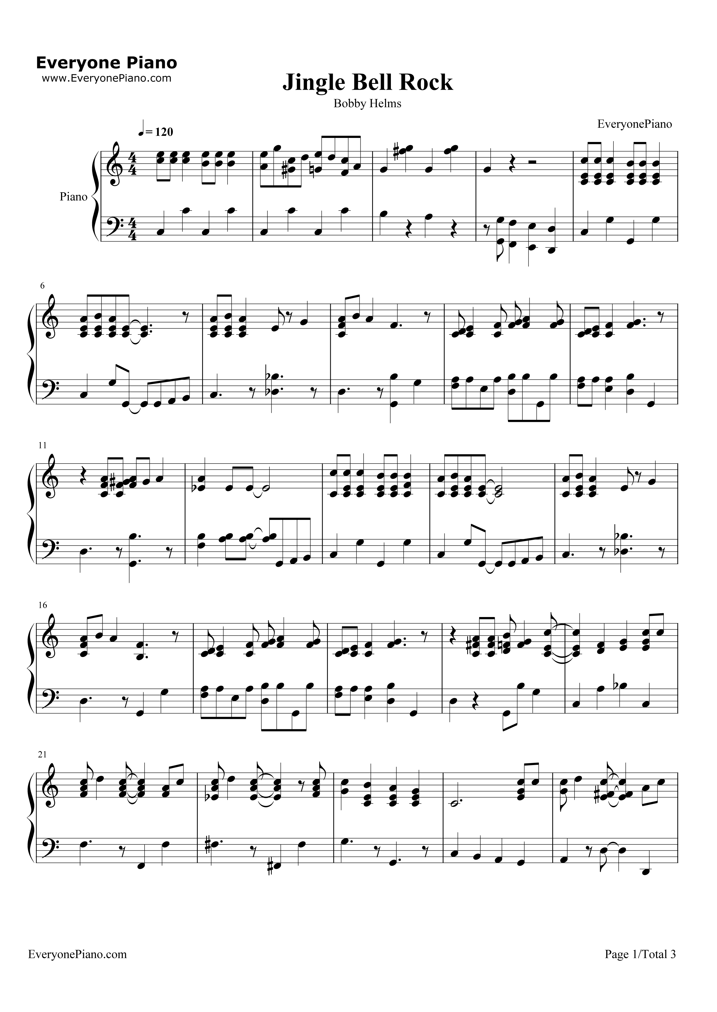 Jingle_Bell_Rock钢琴谱_Bobby_Helms