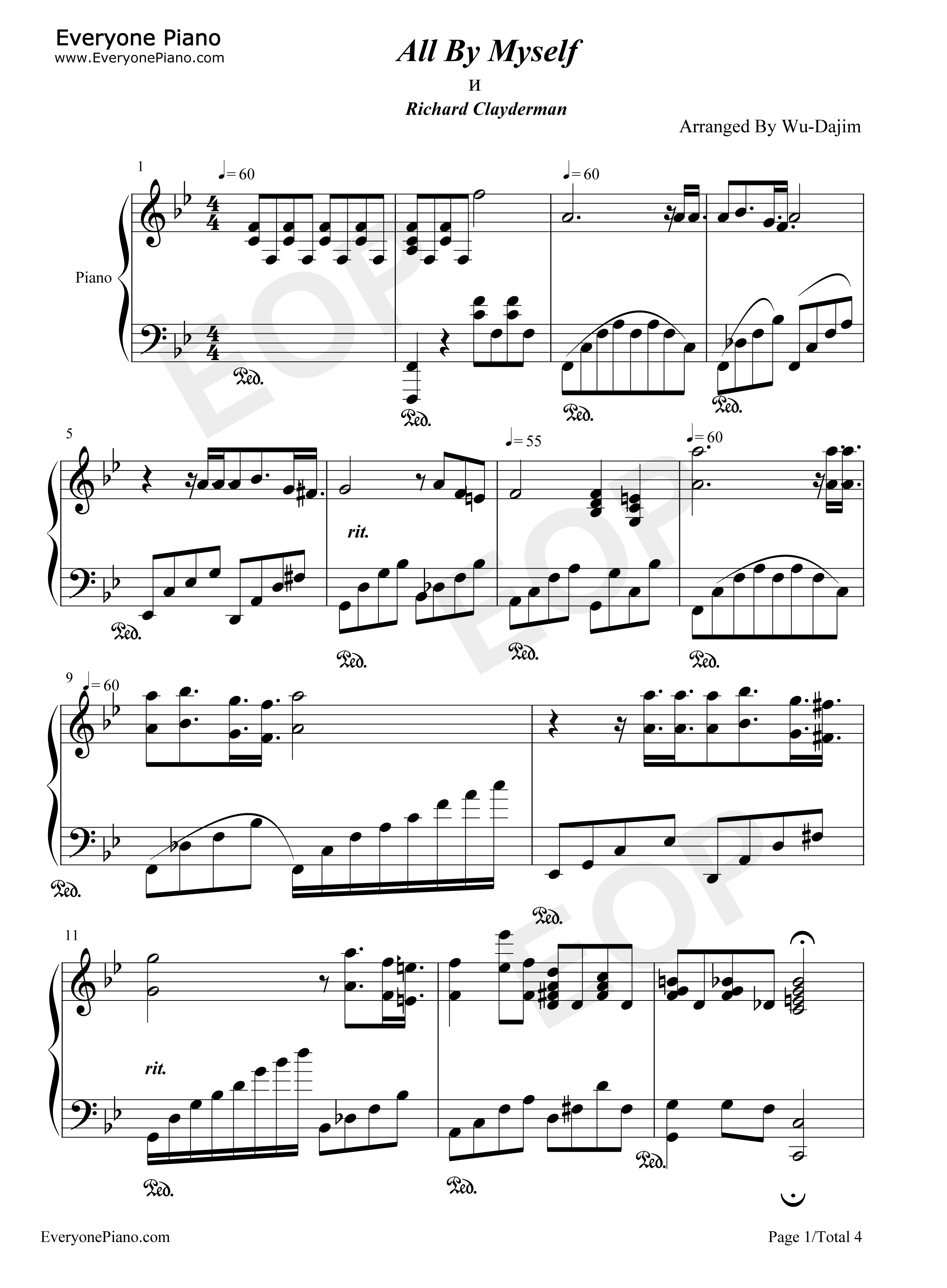All_by_Myself钢琴谱_Celine_Dion