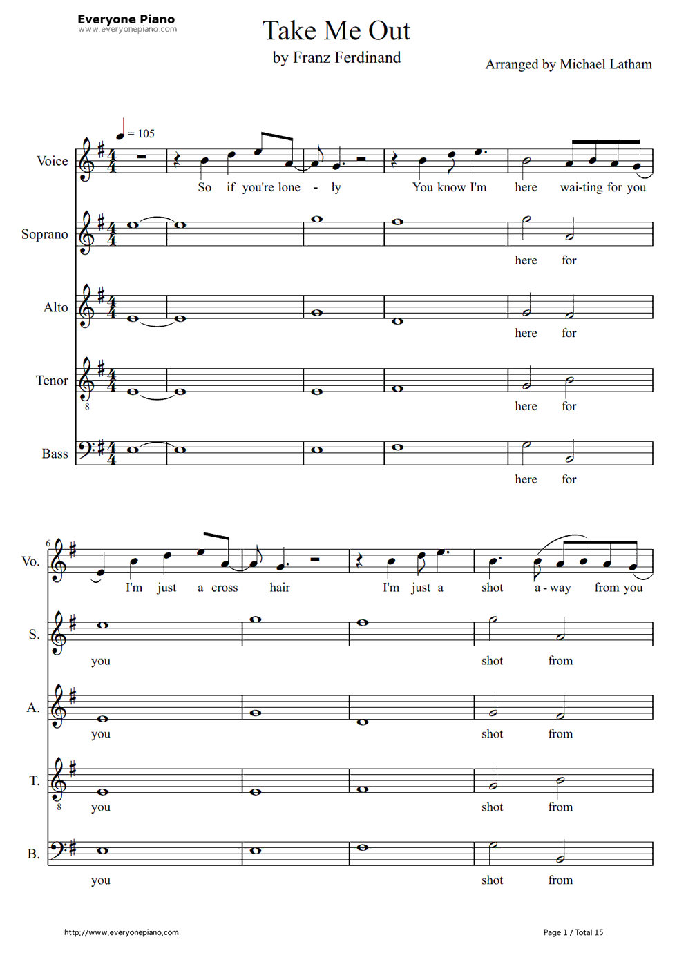 Take_Me_Out钢琴谱_Franz_Ferdinand