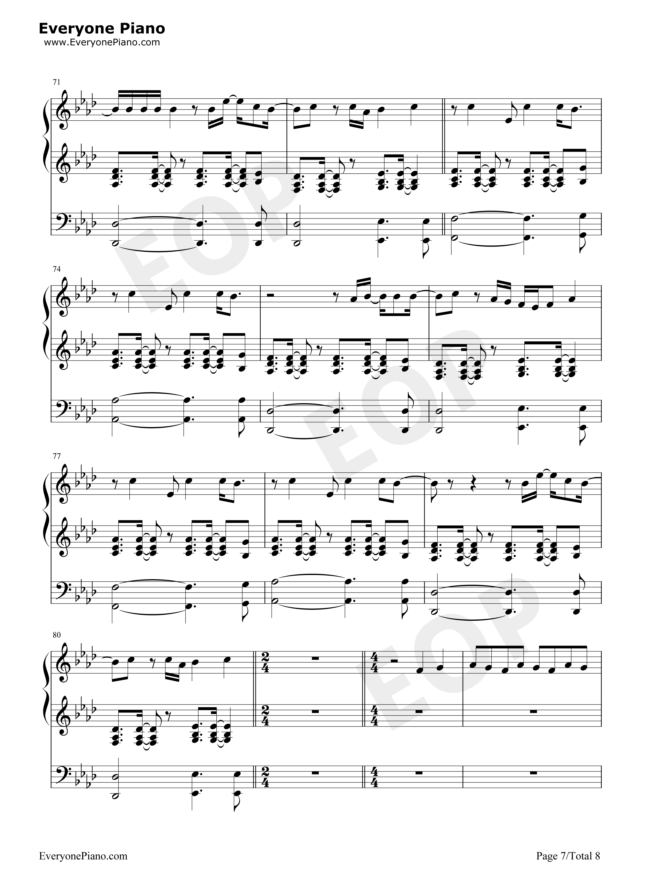 Breathin钢琴谱_Ariana_Grande