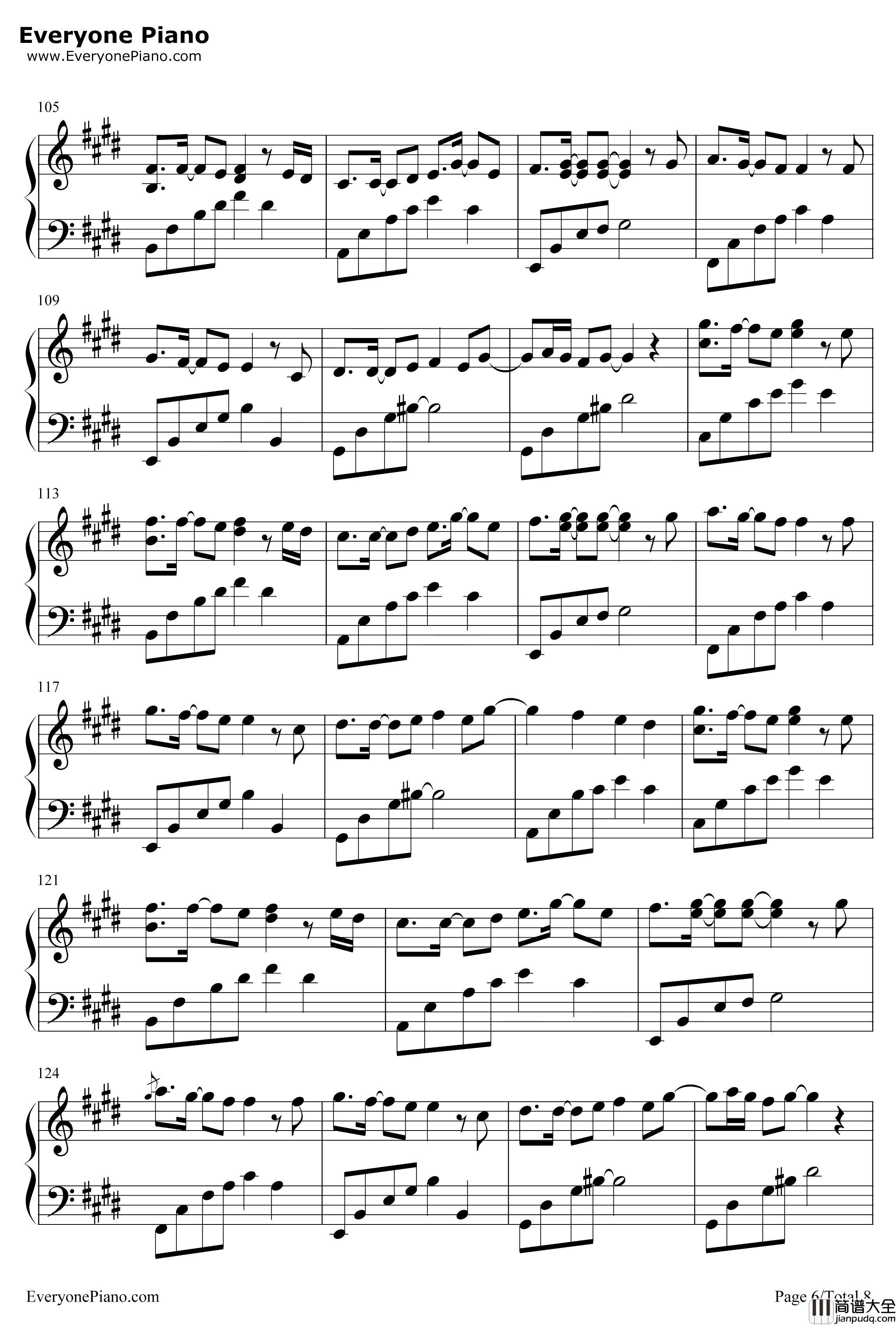生生世世爱钢琴谱_吴雨霏_仙剑奇侠传3主题曲