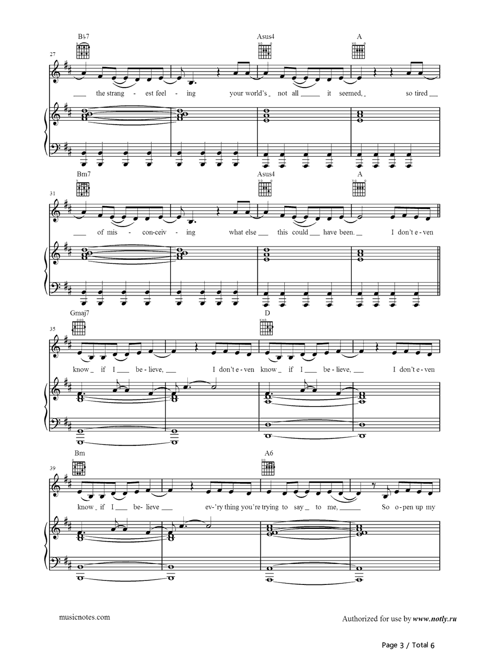 Believe钢琴谱_Mumford_&_Sons