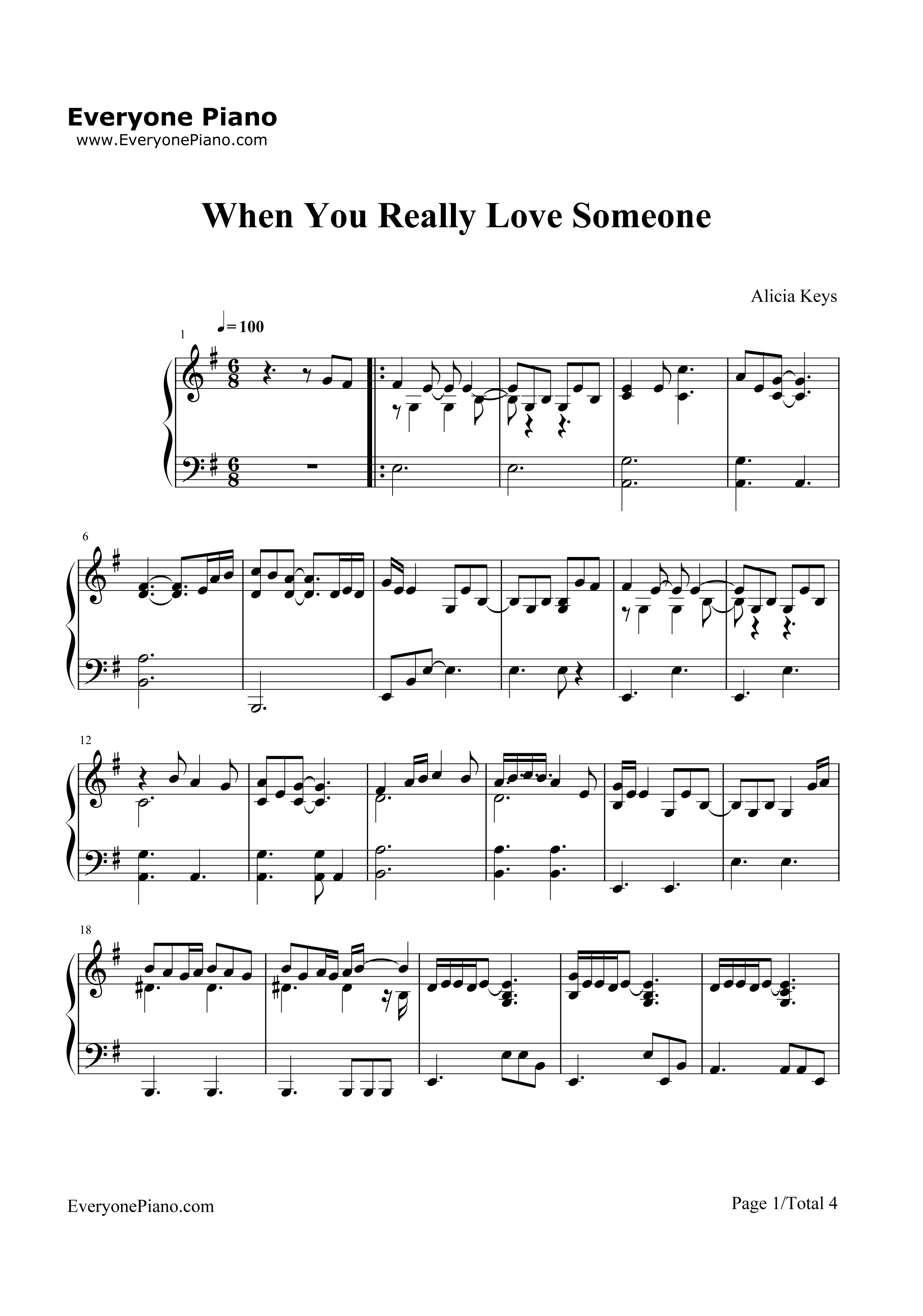 When_You_Really_Love_Someone钢琴谱_Alicia_Keys