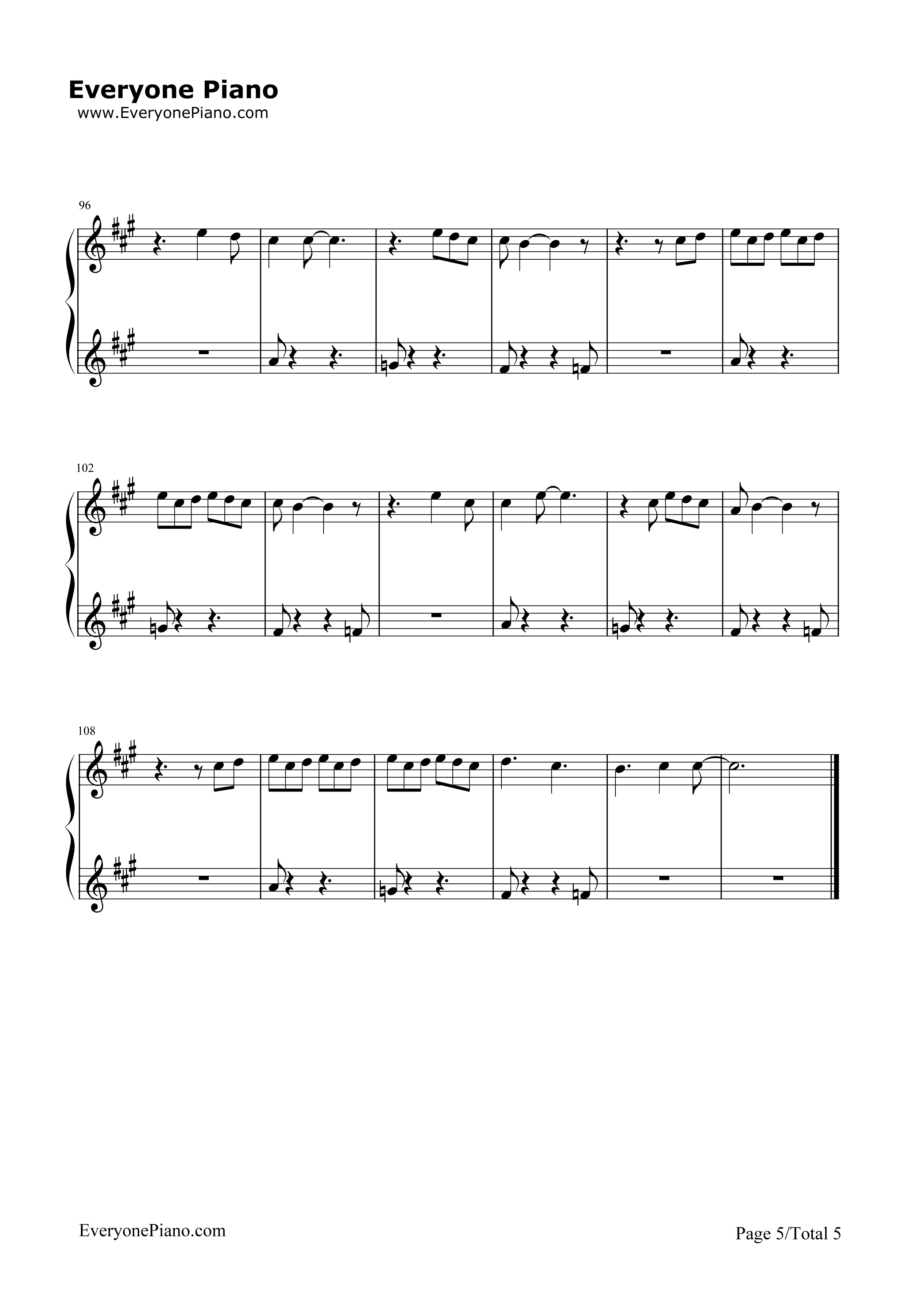 Moonlight钢琴谱_Ariana_Grande