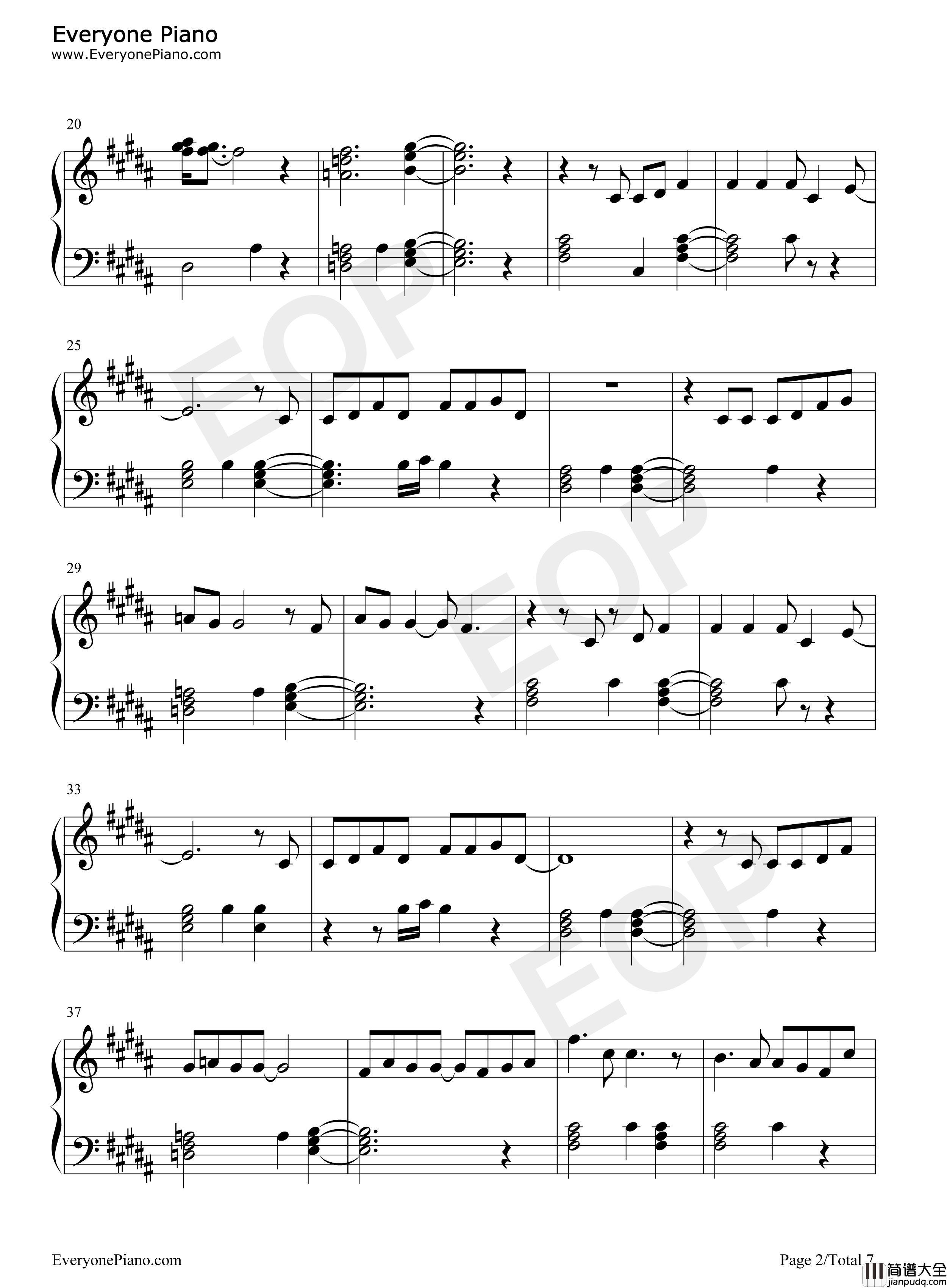 Honeymoon_Avenue钢琴谱_Ariana_Grande