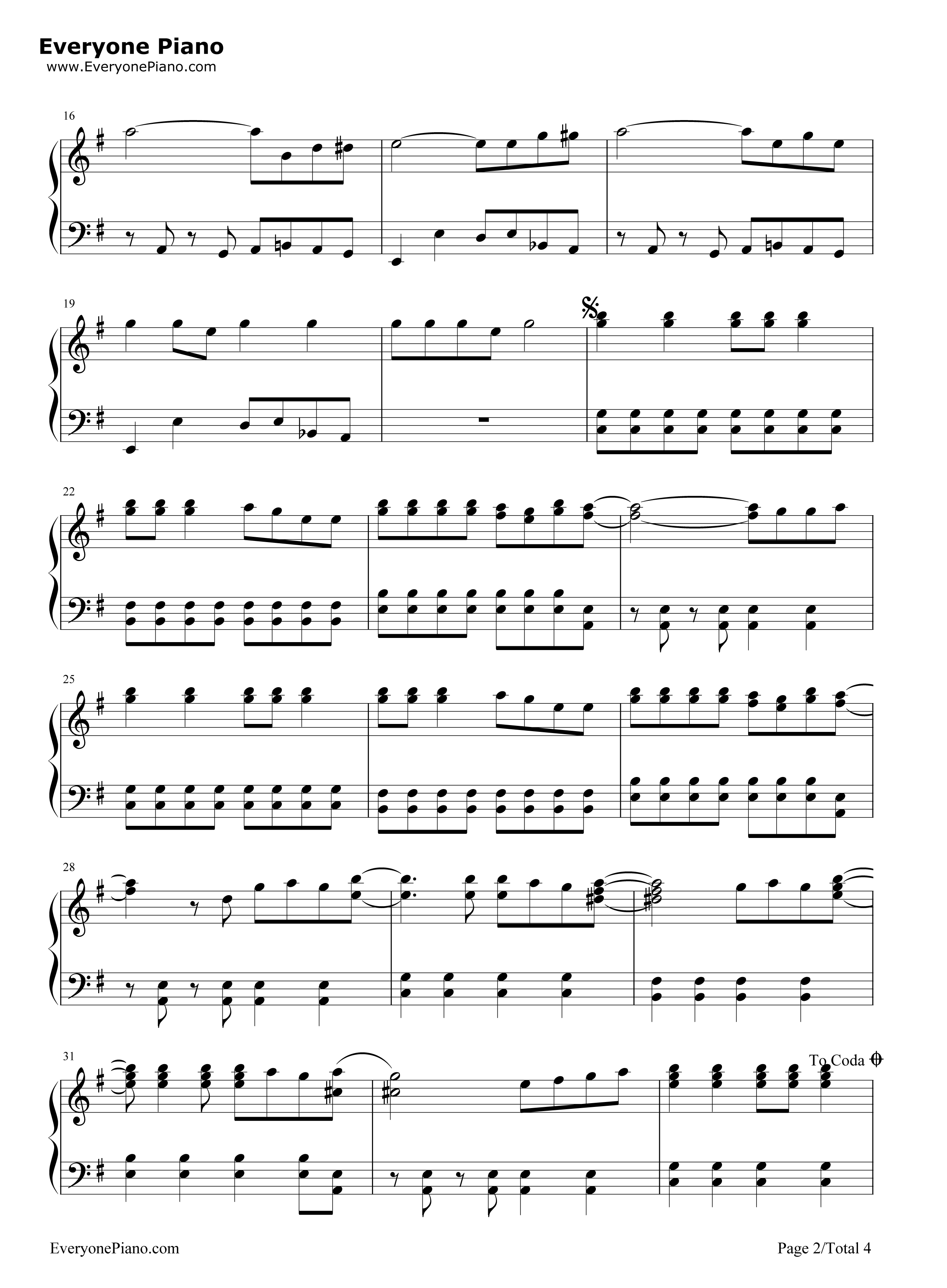Runaway_Baby_钢琴谱_Bruno_Mars