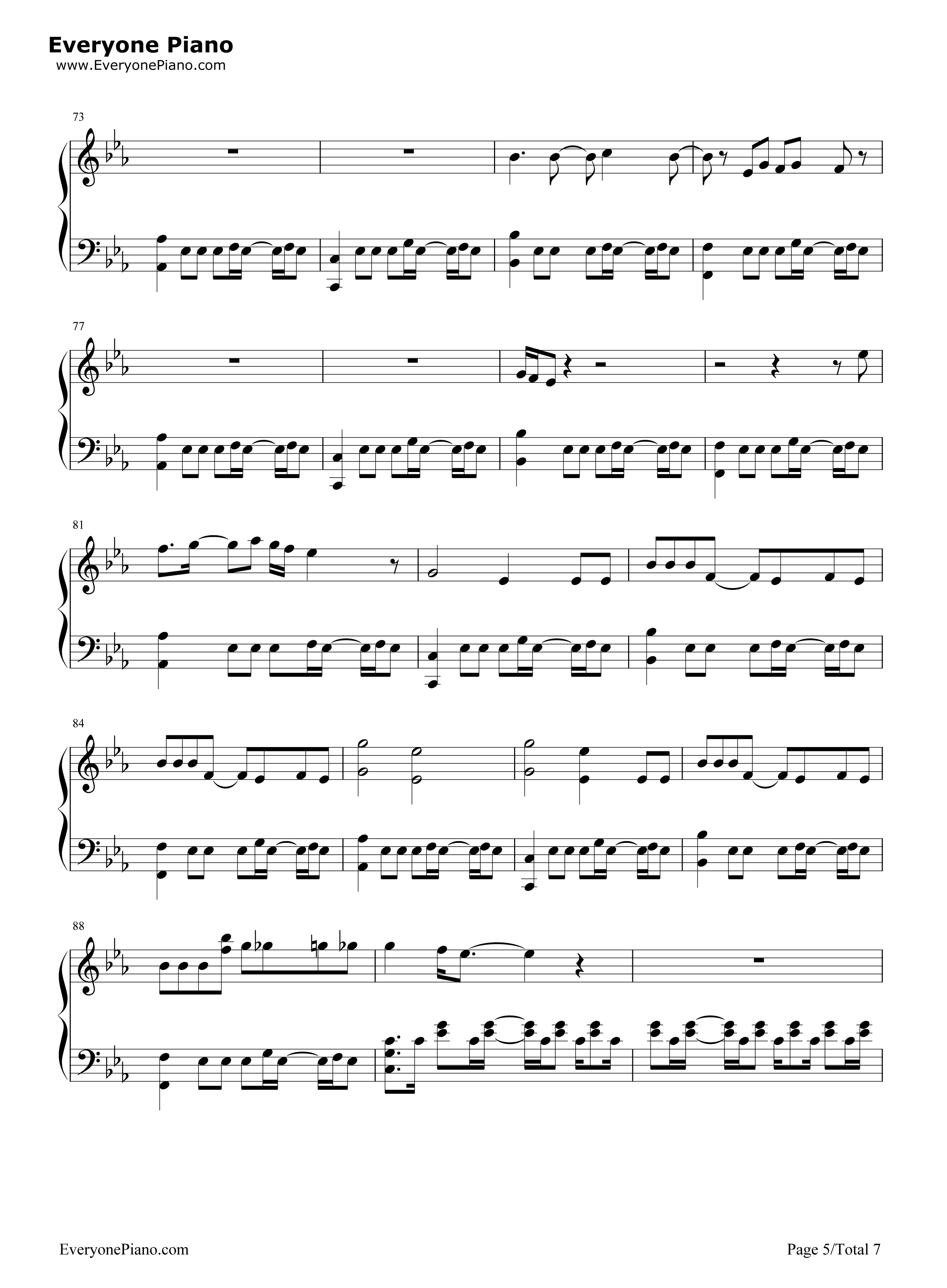 Blame钢琴谱_Calvin_Harris_ft._John_Newman