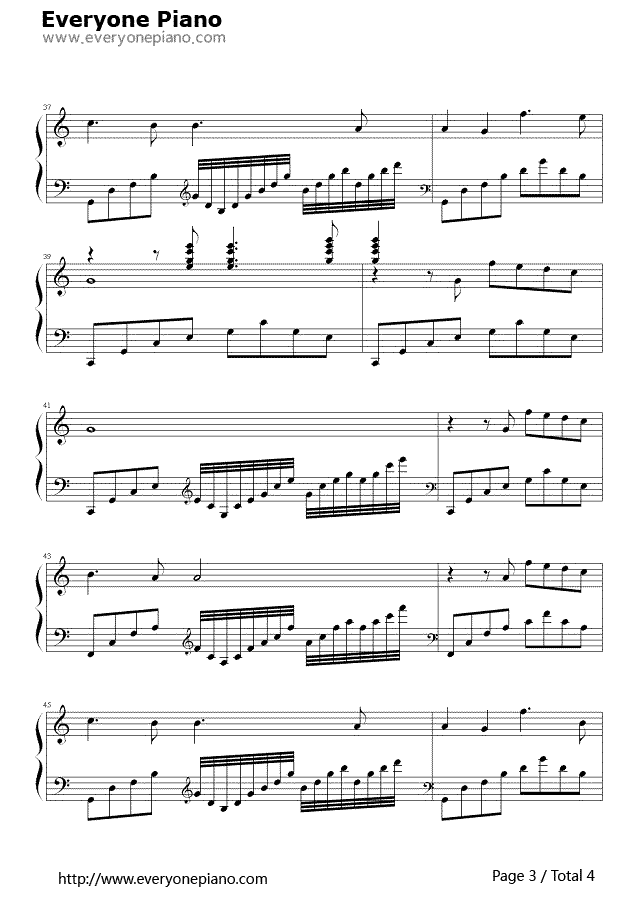 罗曼史钢琴谱_理查德·克莱德曼__Richard_Clayderman