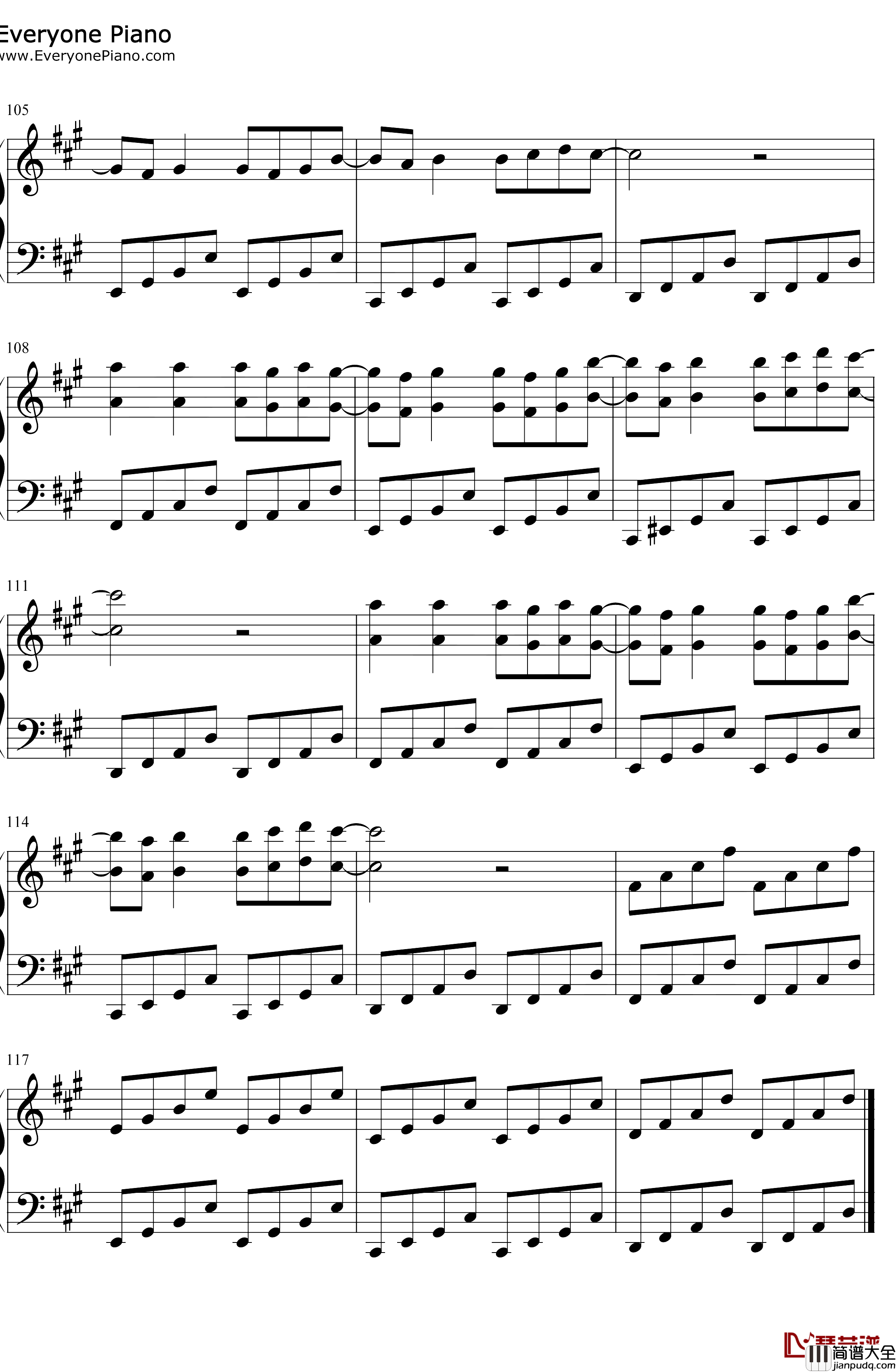 Everything_I_Wanted钢琴谱_BillieEilish