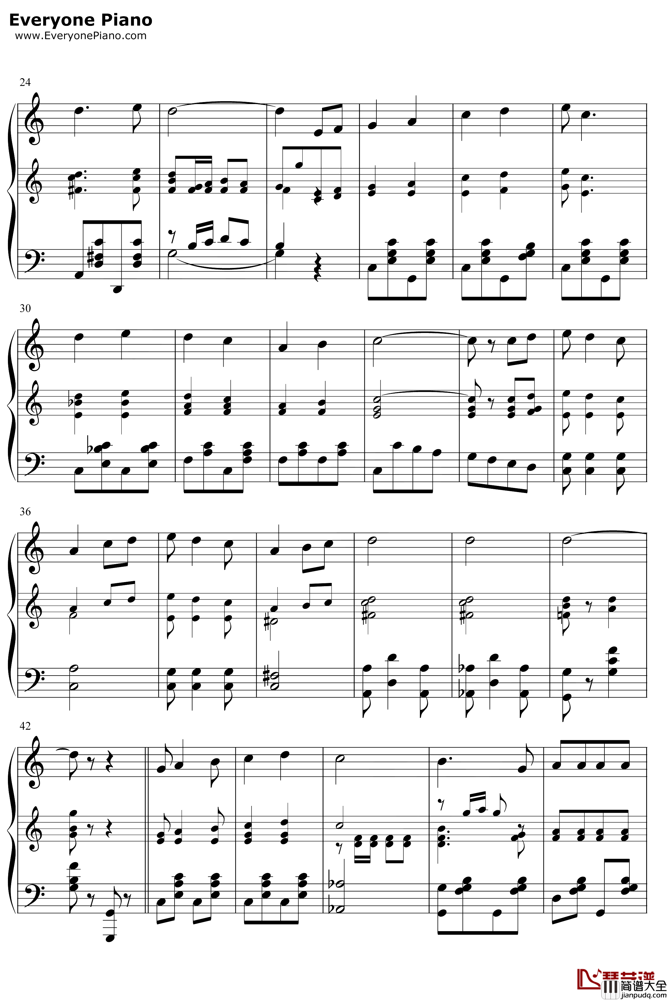Give_My_Regards_To_Broadway钢琴谱_GeorgeM.Cohan_小强尼琼斯OST