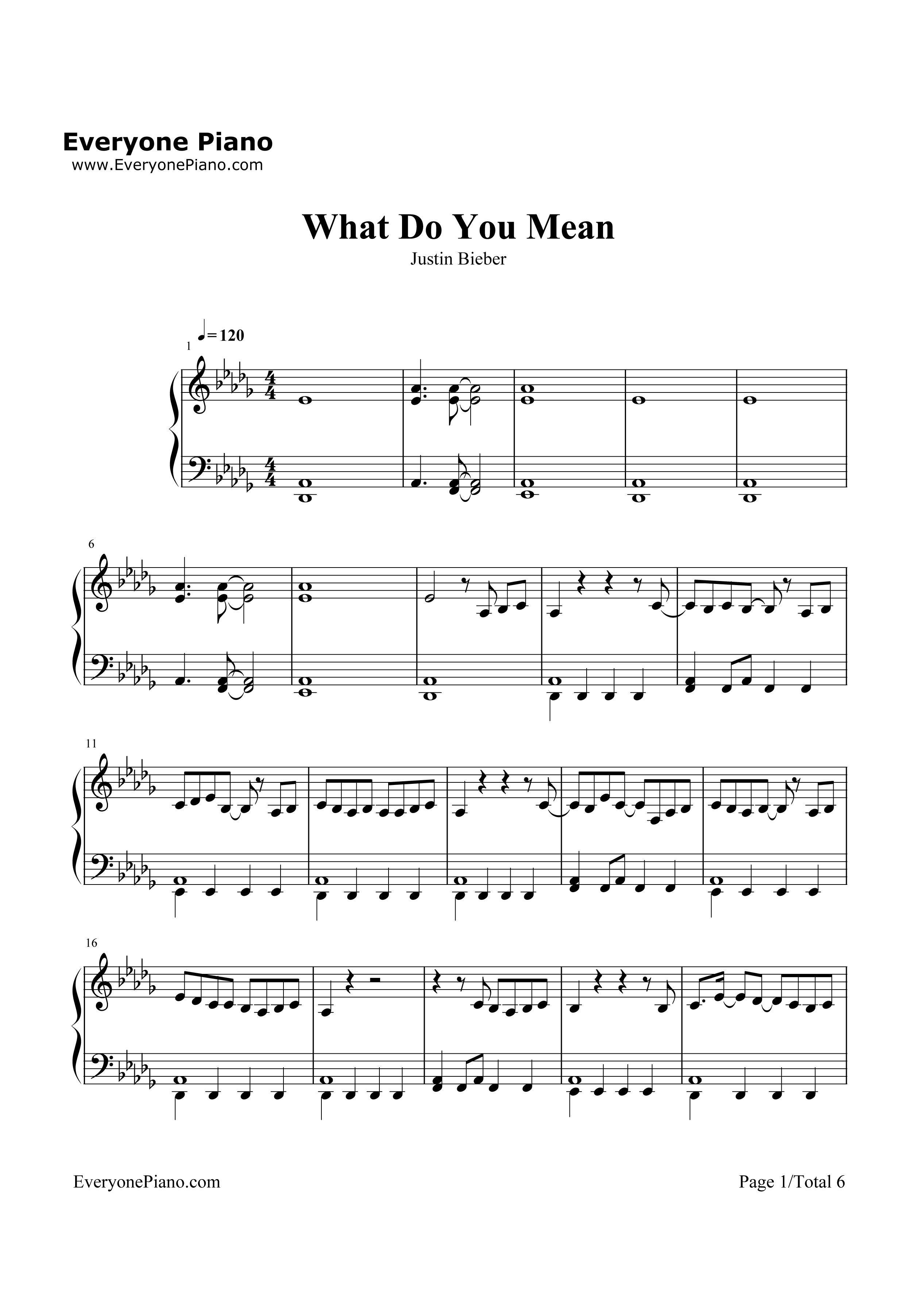 What_Do_You_Mean钢琴谱_Justin_Bieber