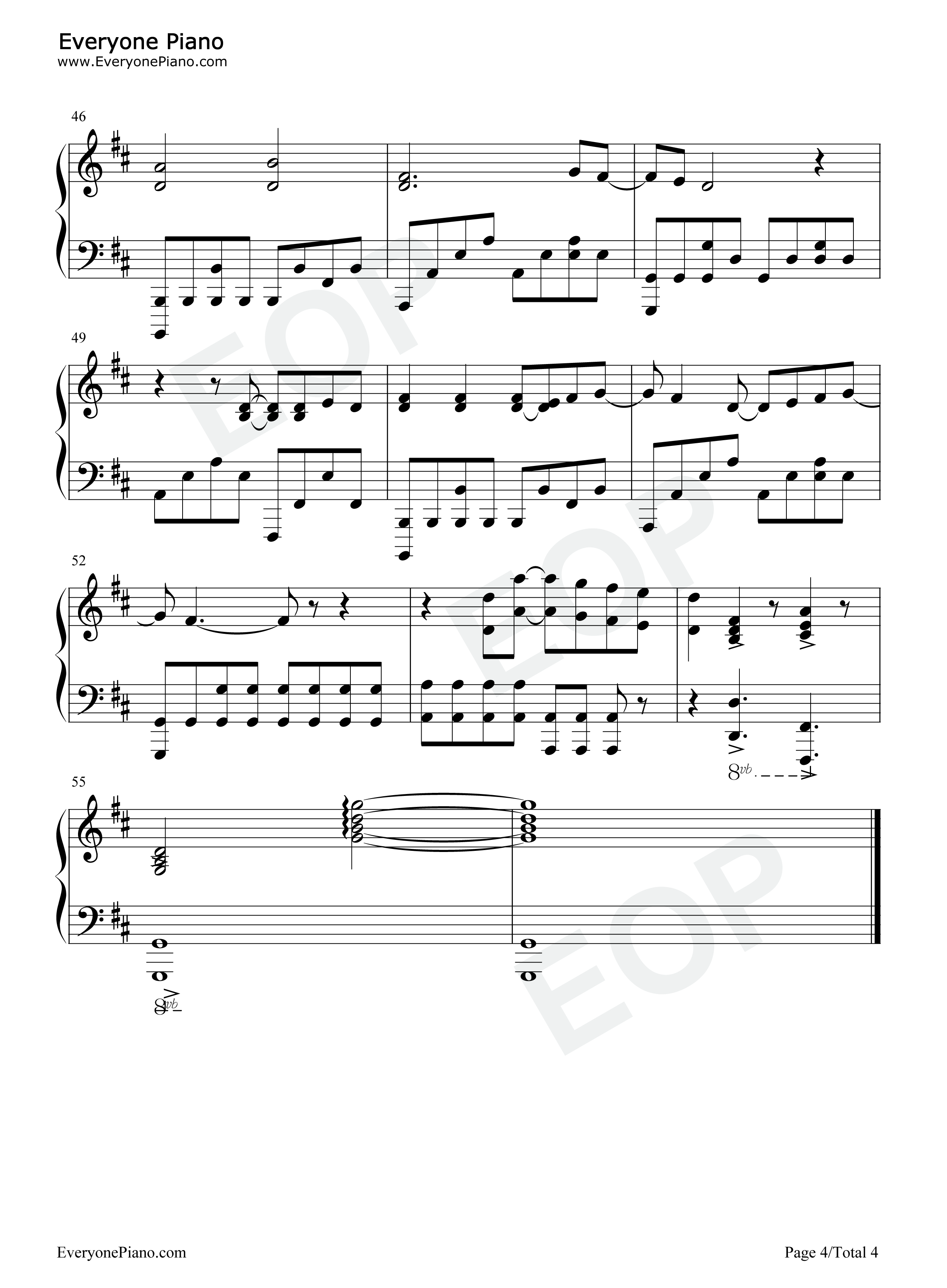 Diver钢琴谱_NICO_Touches_the_Walls
