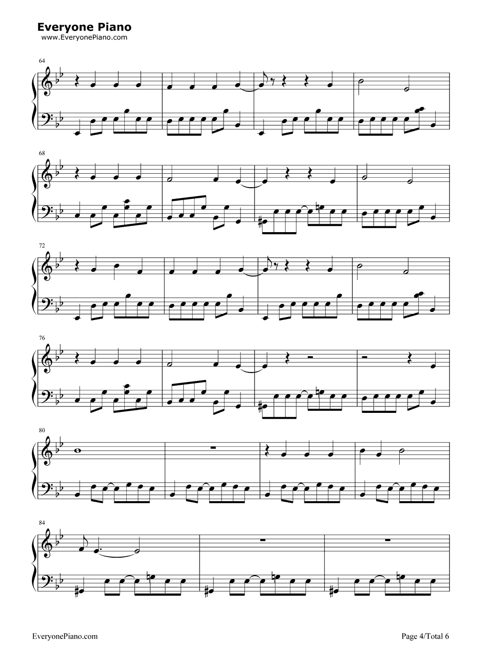 Heartbeats钢琴谱_Jose_Gonzalez